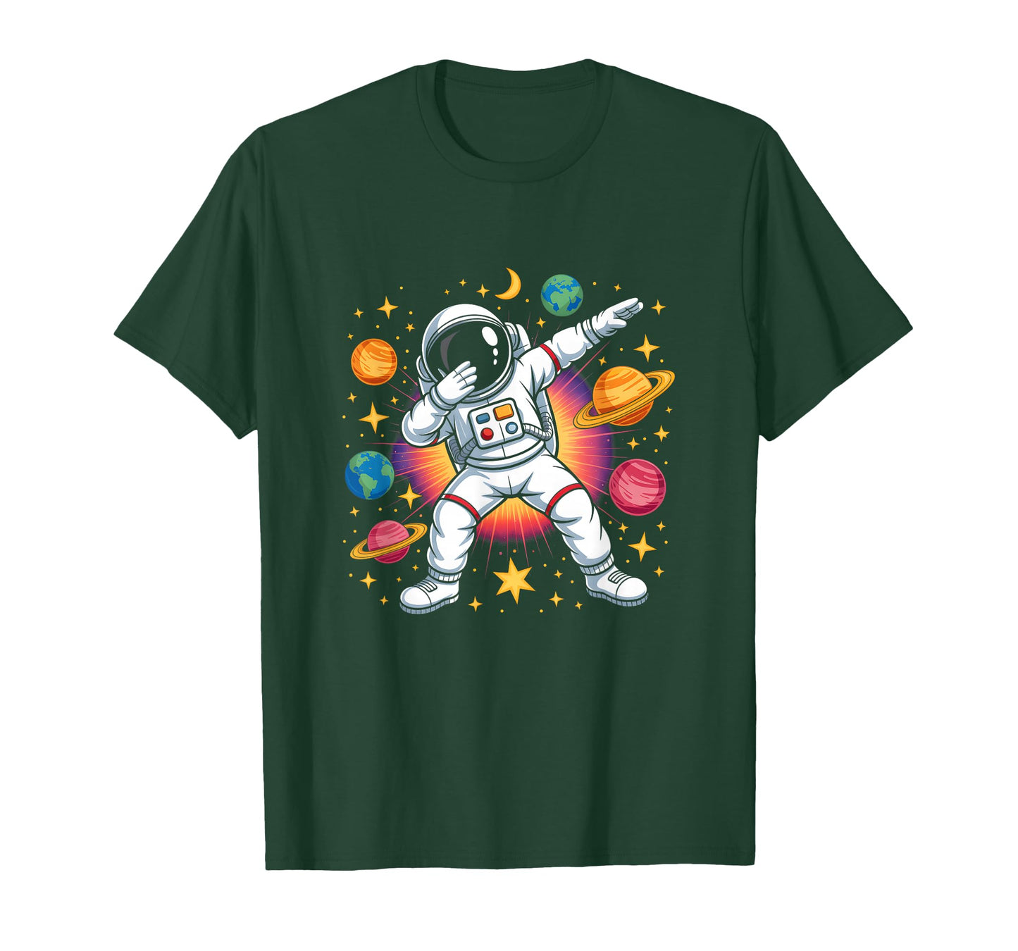 Astronaut Dabbing In Space Cosmic Galaxy Adventure Boy Girls T-Shirt