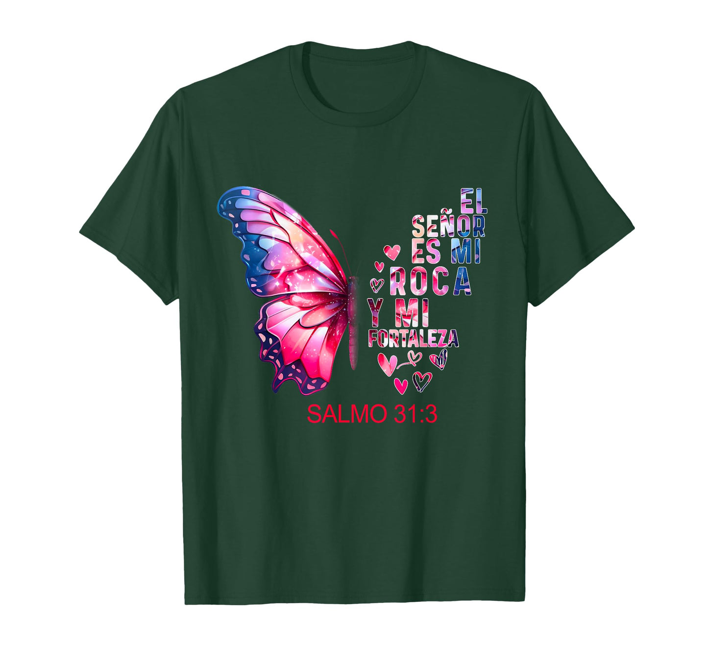 Camiseta Cristiana Para Mujer En Espanol Spanish Salmo 31 T-Shirt