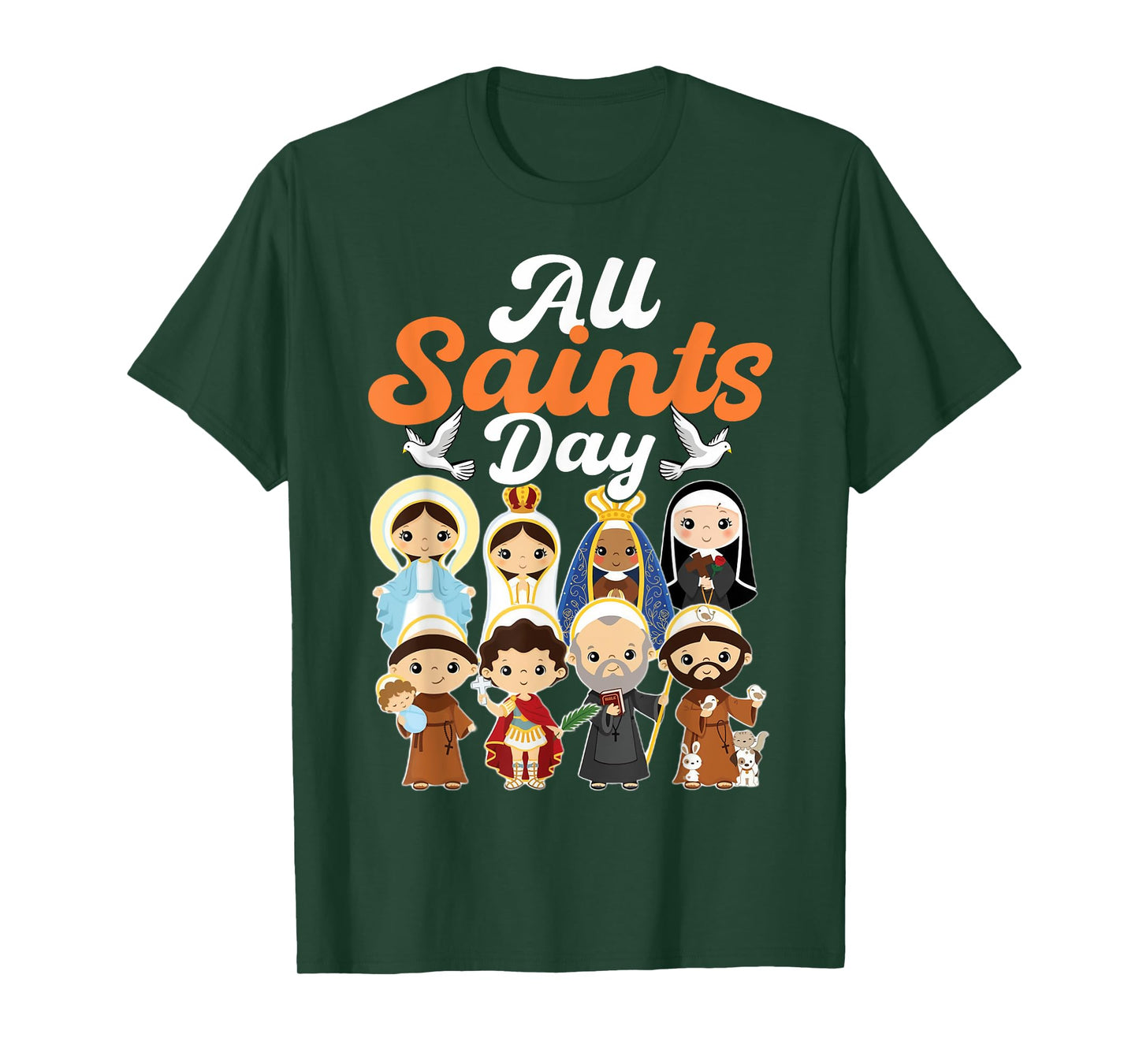 Catholic Religious Catholic Saint Pray For Us All Saints Day T-Shirt