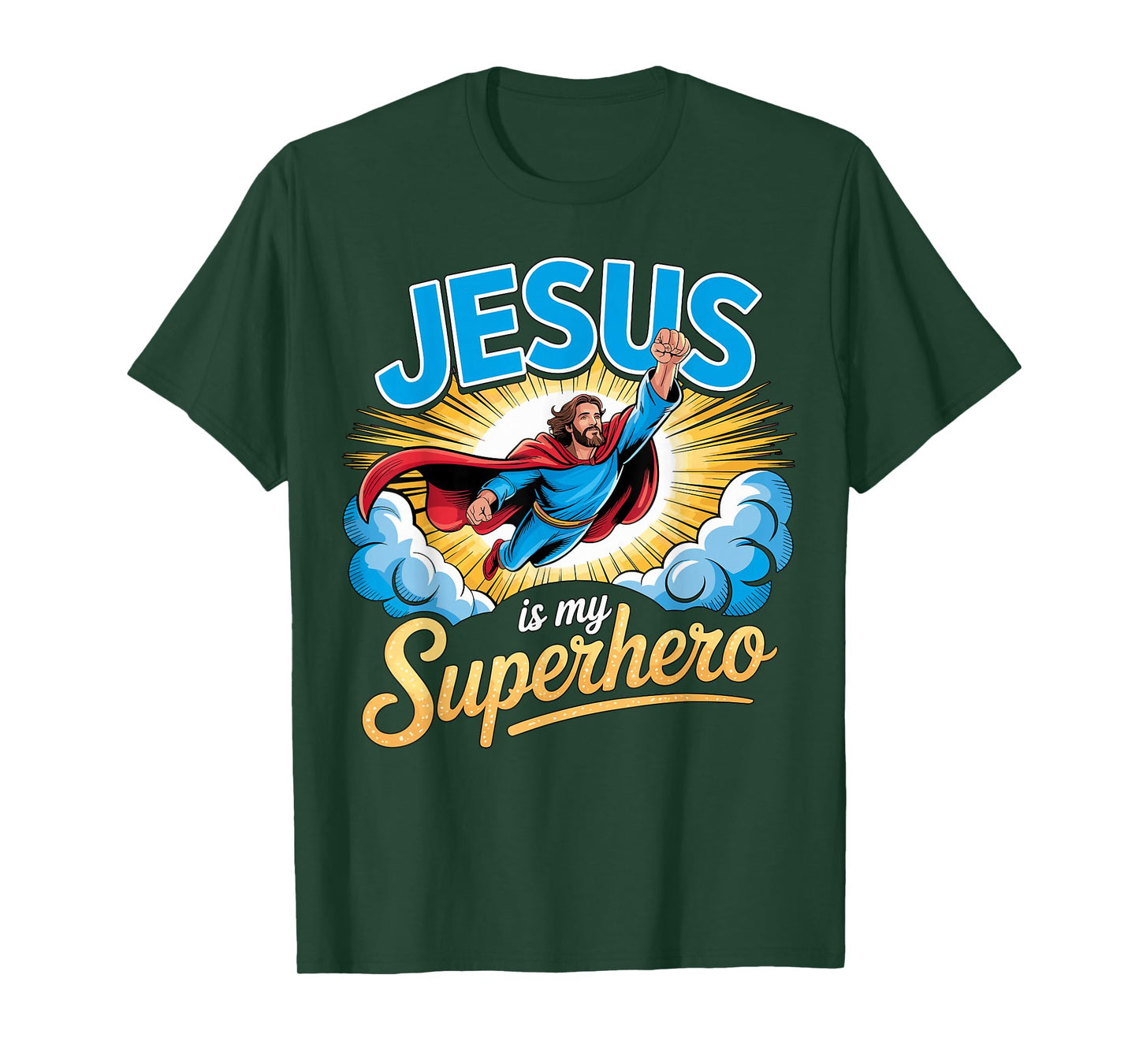 Jesus is My Superhero Christian Faith T-Shirt