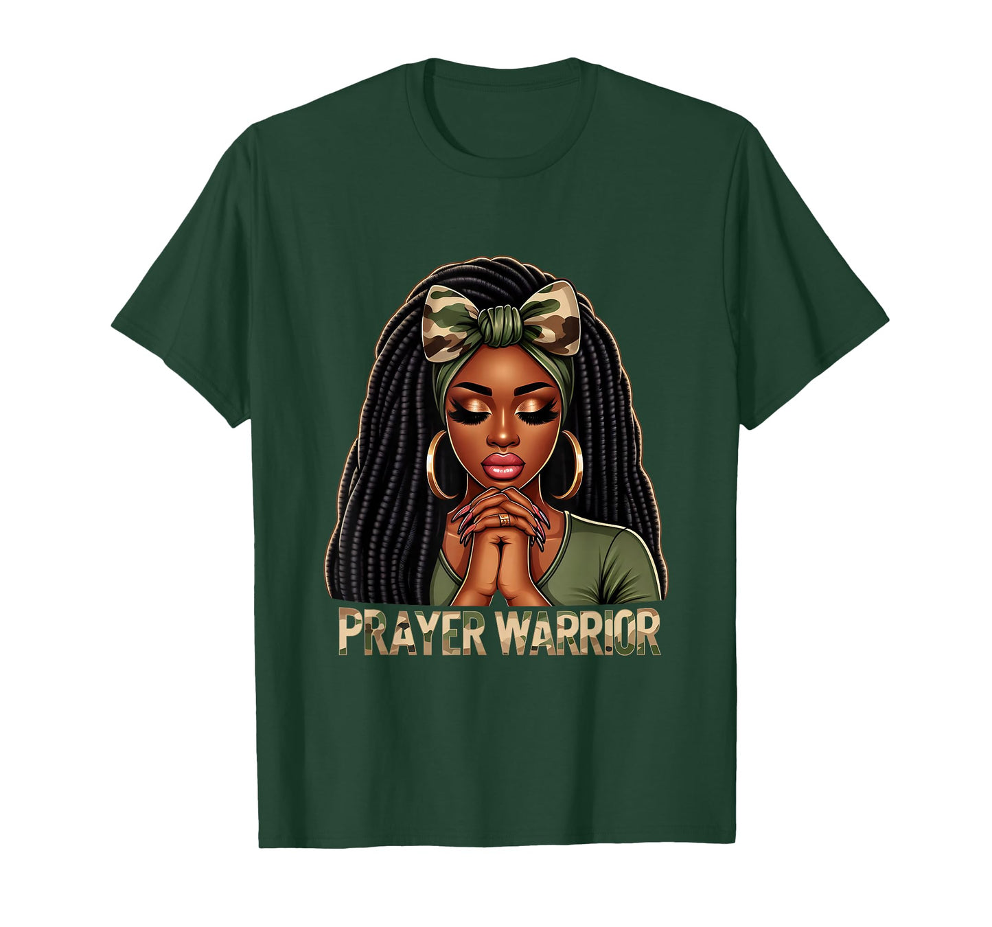 Pray for It Christian Religious Woman Camo Faith Women T-Shirt