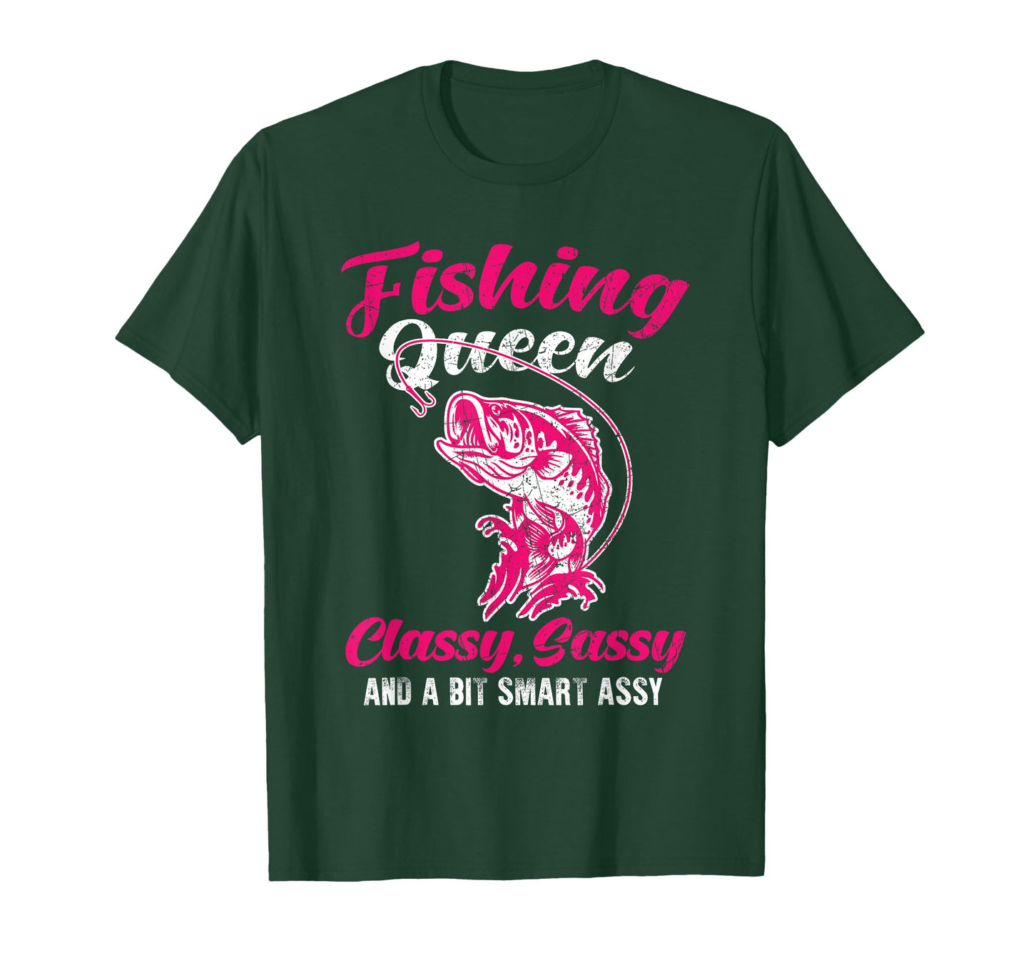 Fishing Queen Classy Funny Ladies Fishing Lovers Women Kids T-Shirt