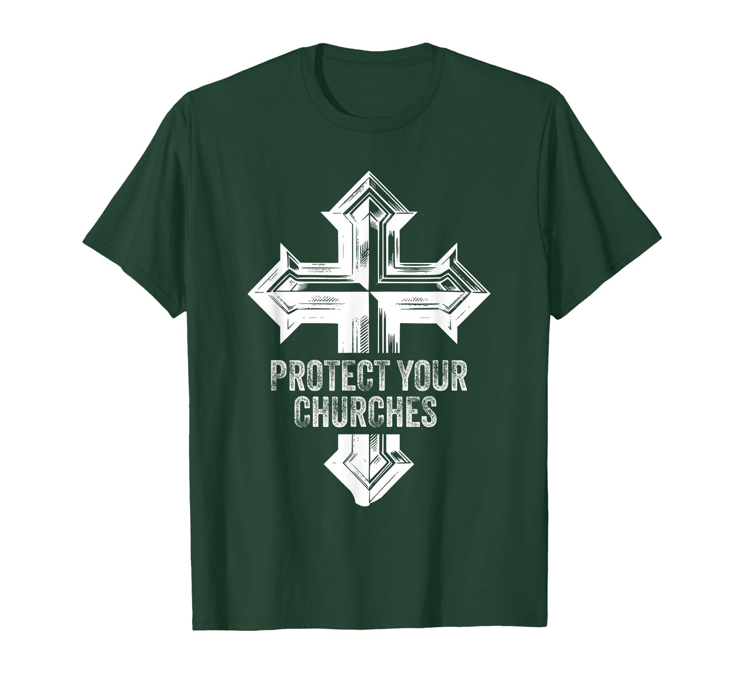 Protect Your Churches Cross Symbol Faith Jesus Christian T-Shirt