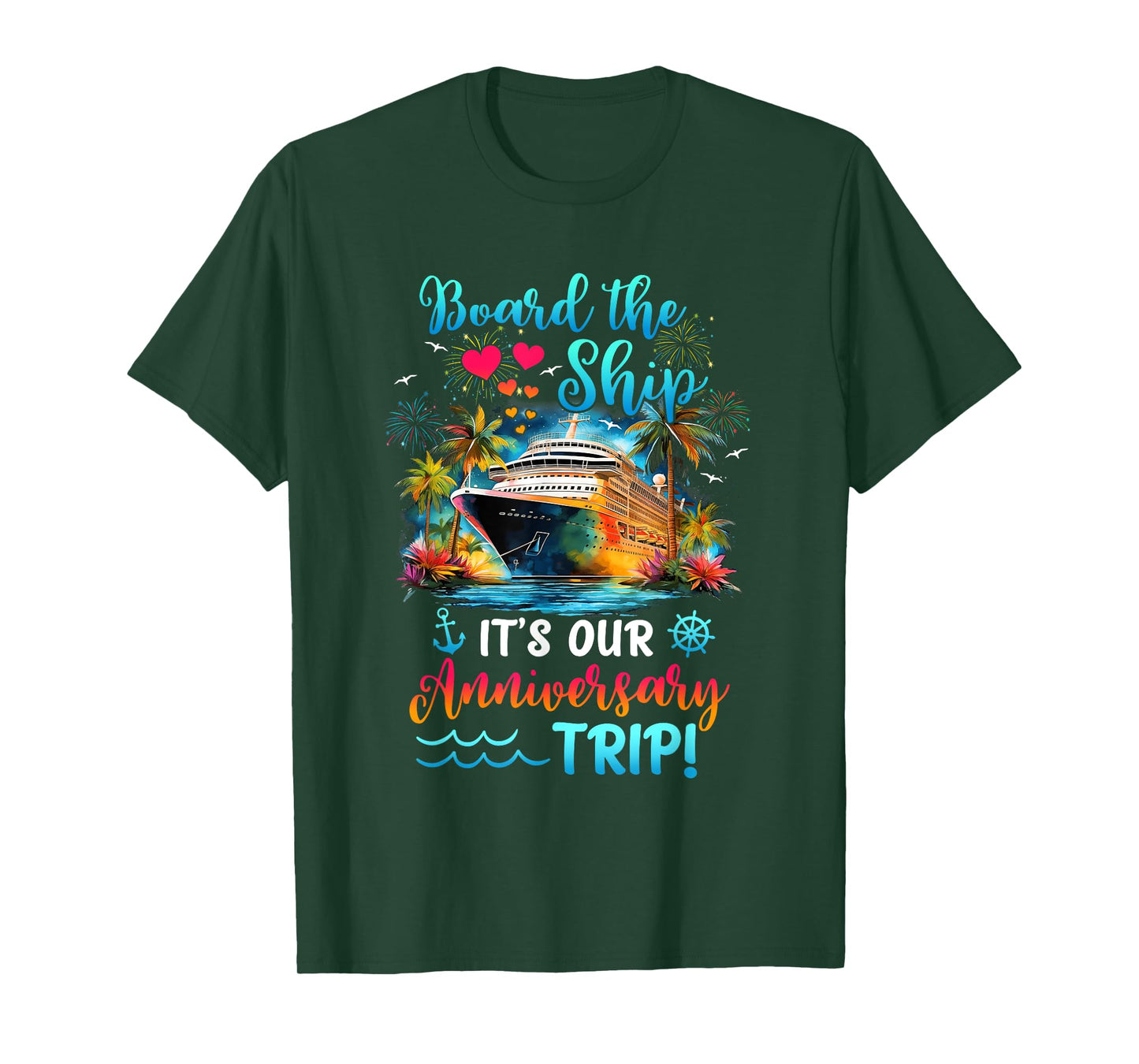 It's Our Anniversary Trip Couples Matching Marriage Cruise T-Shirt