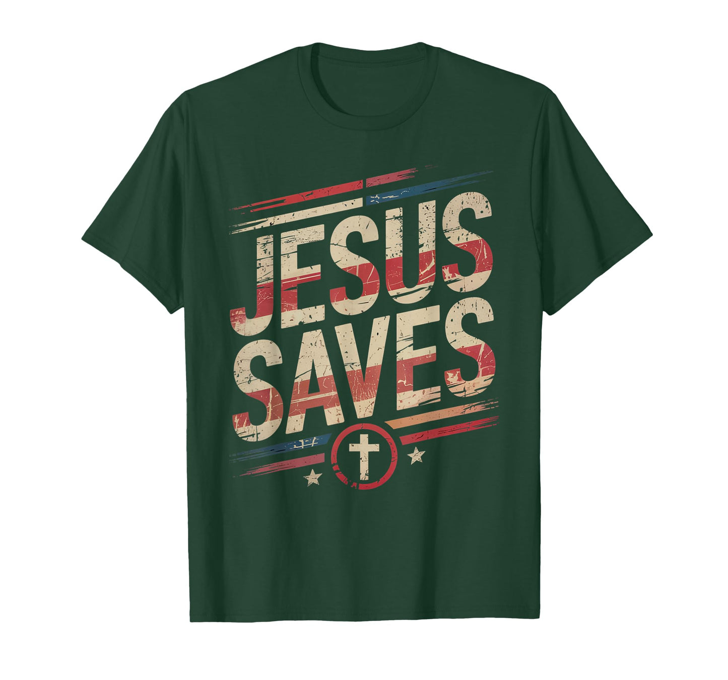 Jesus Saves Cross Christian Religious Faith Mens T-Shirt