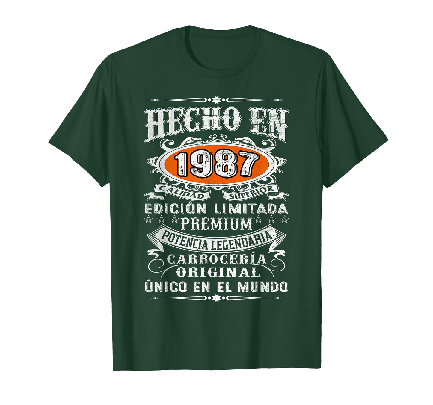 37th Birthday Spanish Made In 1987 Cumpleaños Español T-Shirt