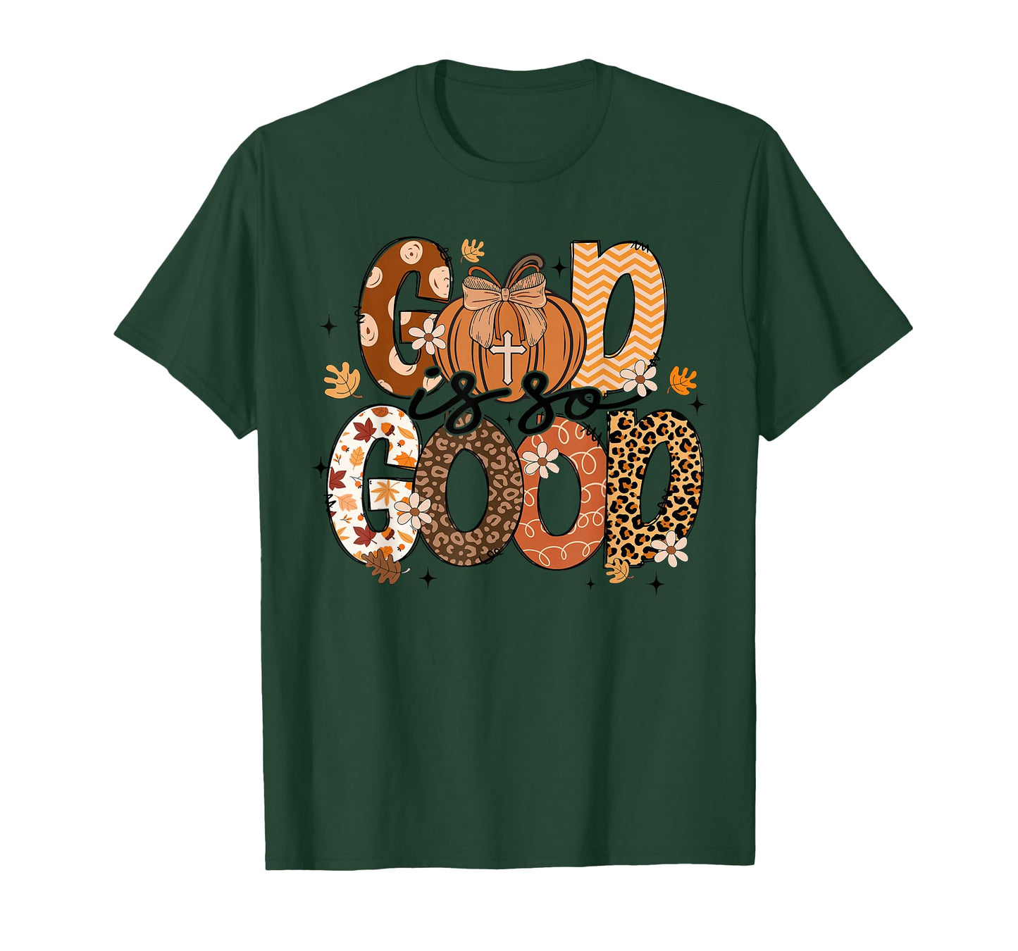 Autumn Pumpkin Christian Thanksgiving Faith God is So Good T-Shirt