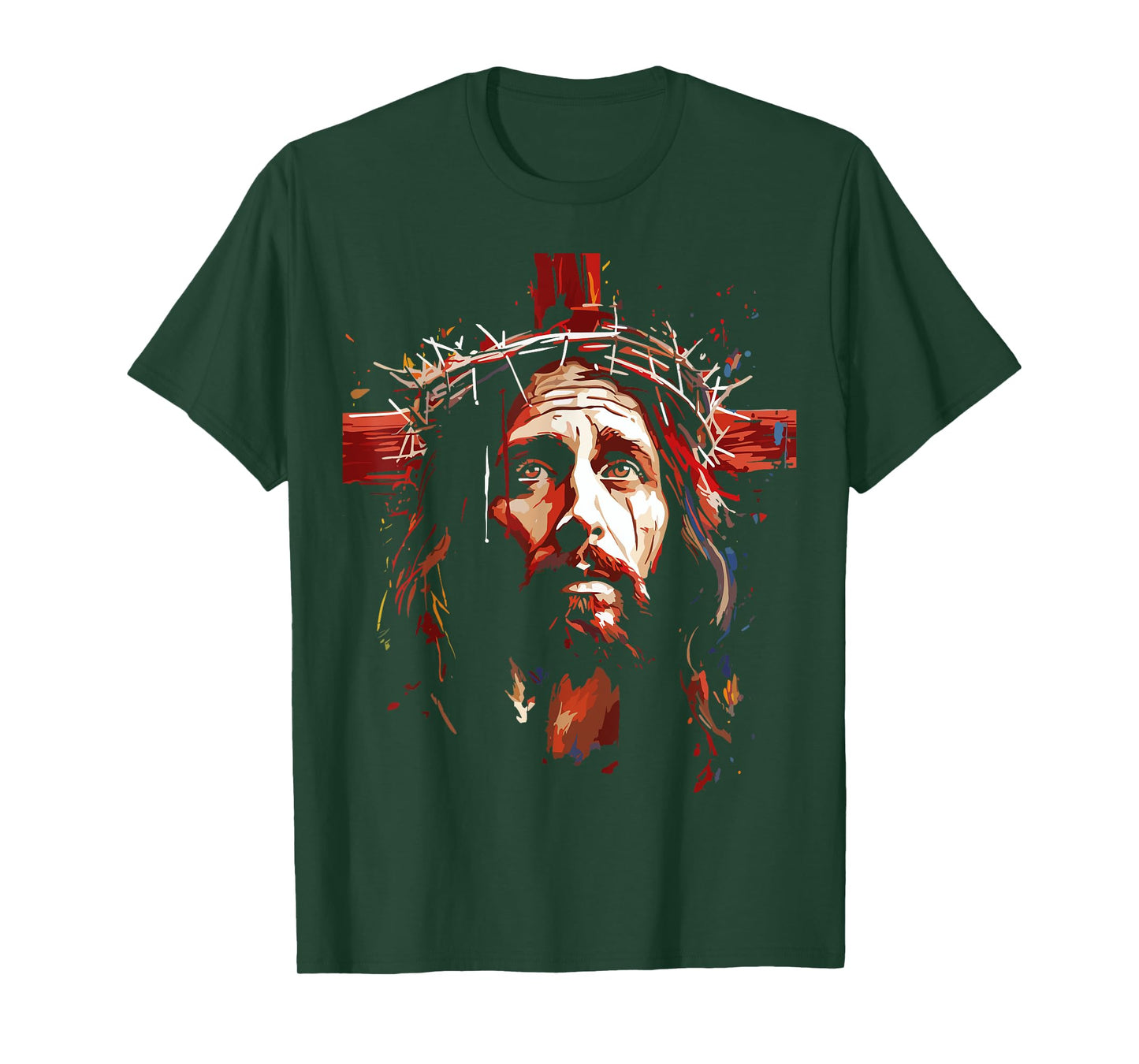 jesus god cross christian colorful artwork christian faith T-Shirt