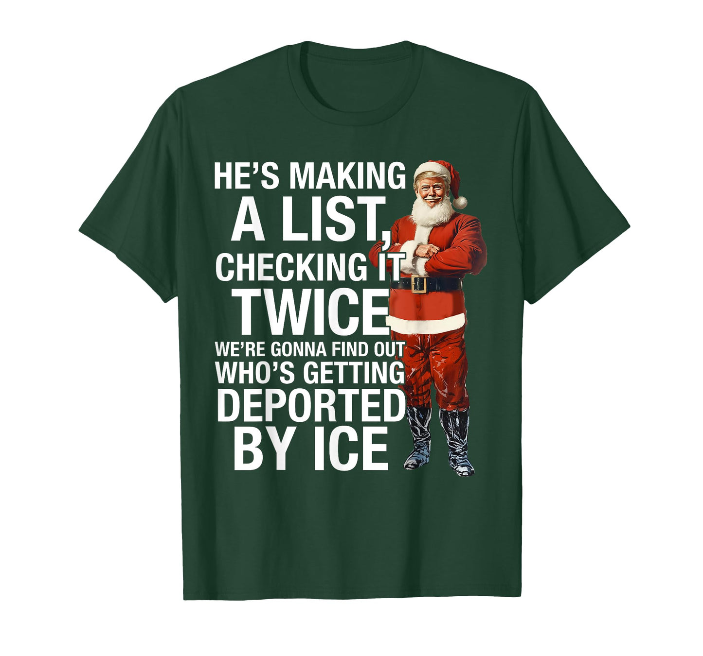 He's Making A List Check It Twice We're Gonna Find Out Quote T-Shirt