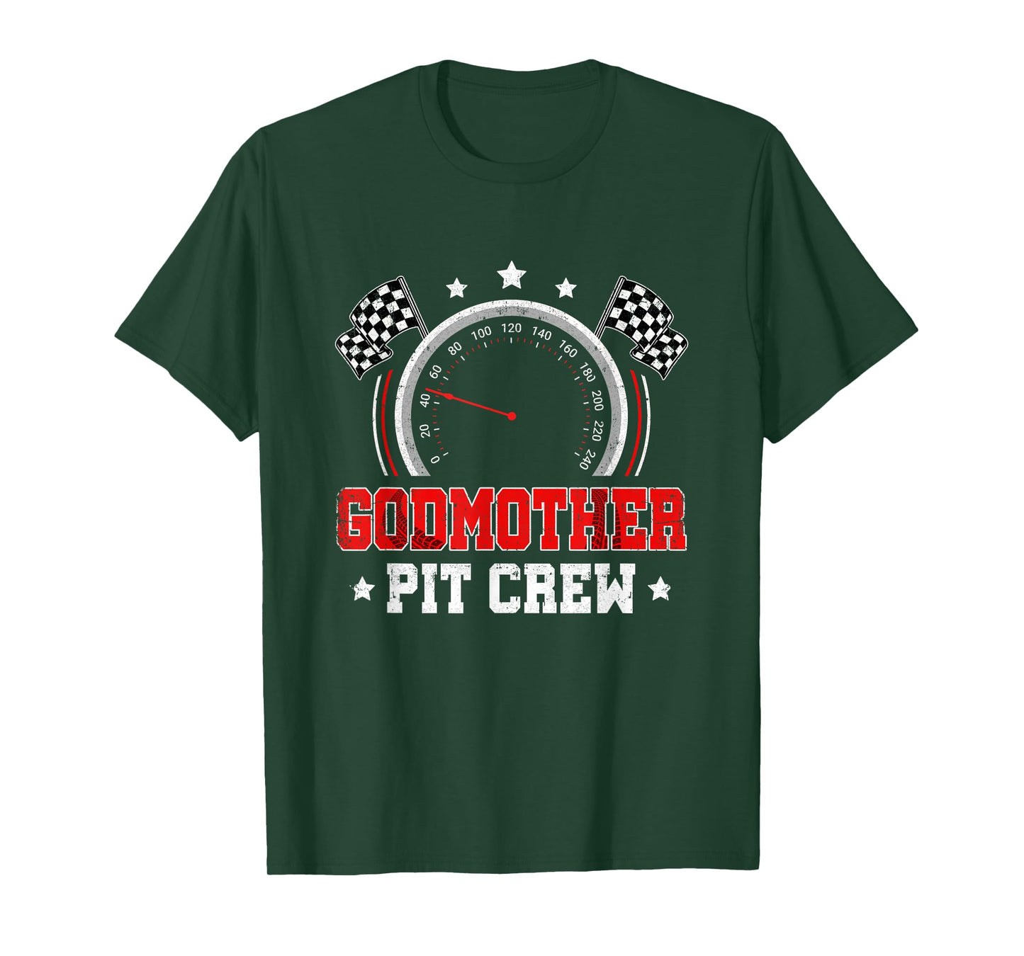Godmother Pit Crew Race Car Birthday Party Racing Family T-Shirt