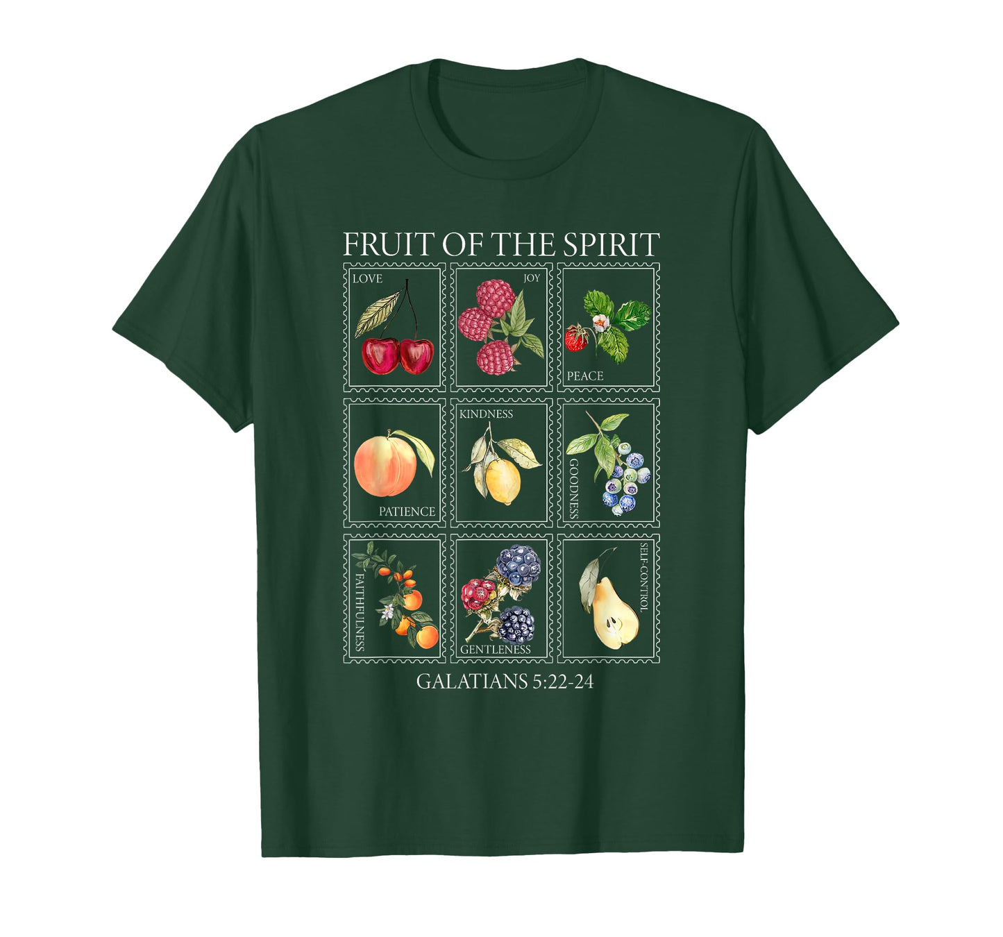 Summer Stamps Fruit Of The Spirit Christian Religious Faith T-Shirt