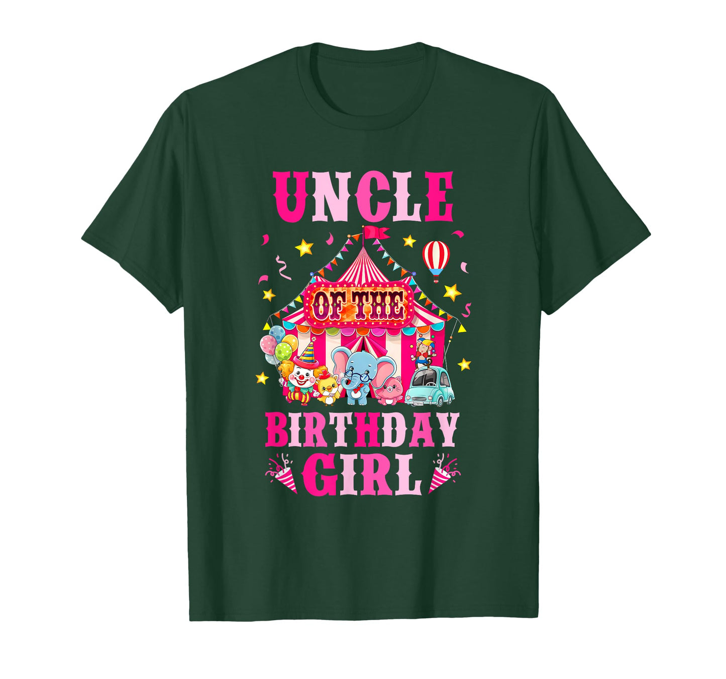 Uncle Of The Birthday Girl Circus Carnival Family Party T-Shirt