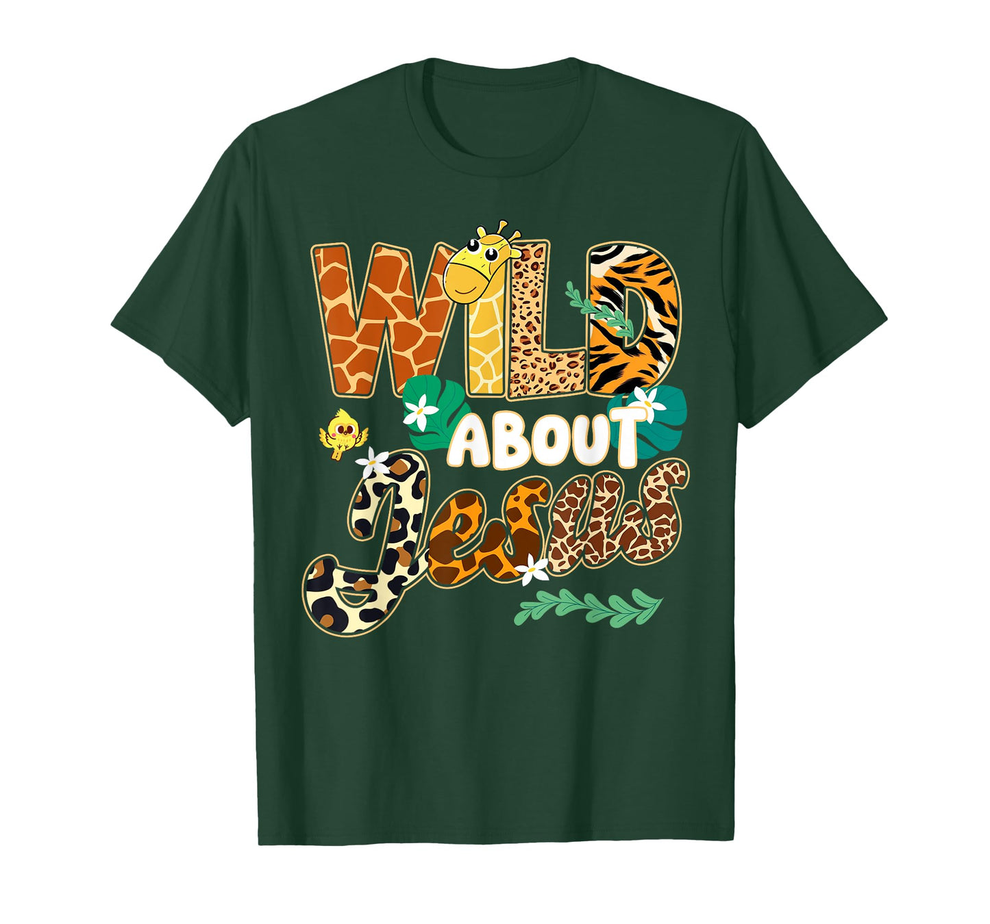 Wild About Jesus Christian Believer Leopard Zebra Print Kids T-Shirt