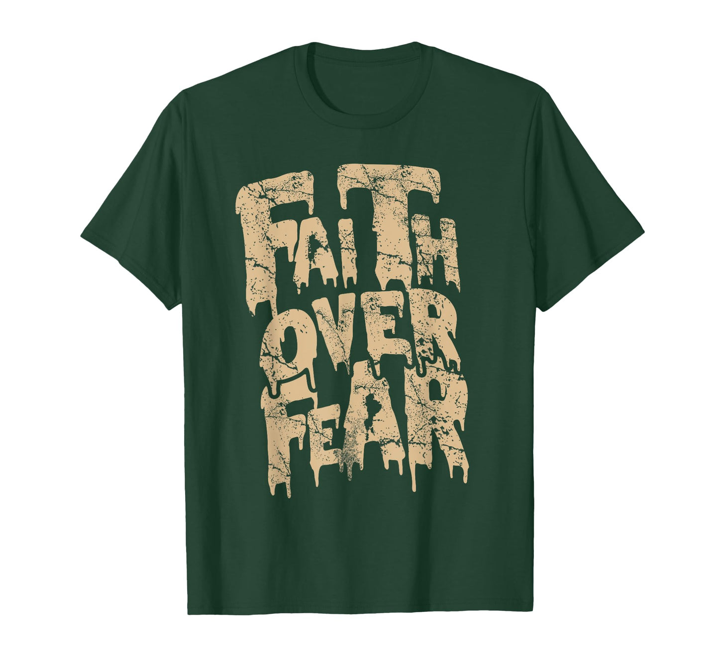 Christian Faith Over Fear for Men Jesus Religious T-Shirt
