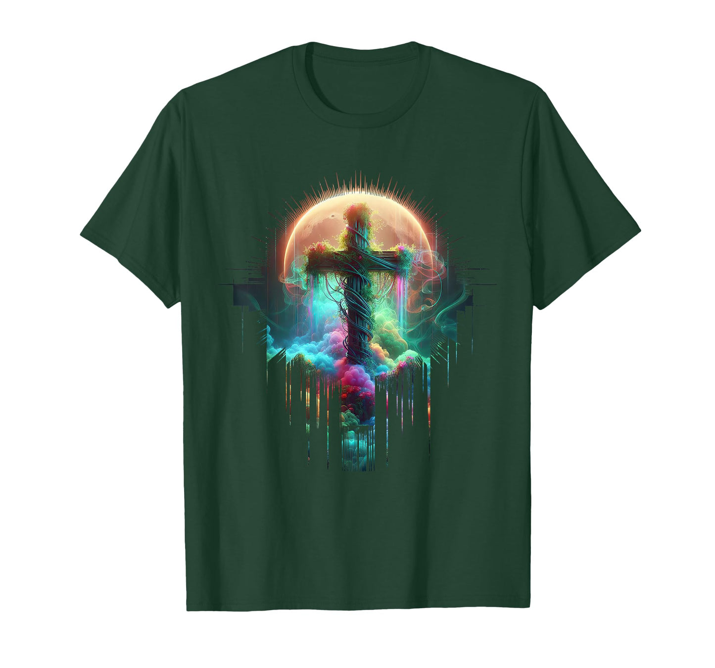 Christian Cross I am the Vine You are the branches Vibrant T-Shirt