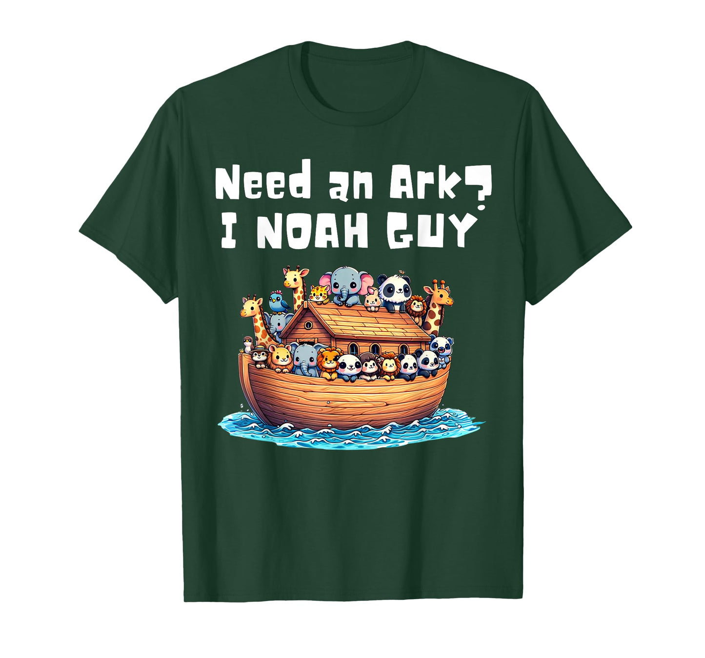 Cartoon Animal Need An Ark? I Noah Guy Christian Funny Gifts T-Shirt