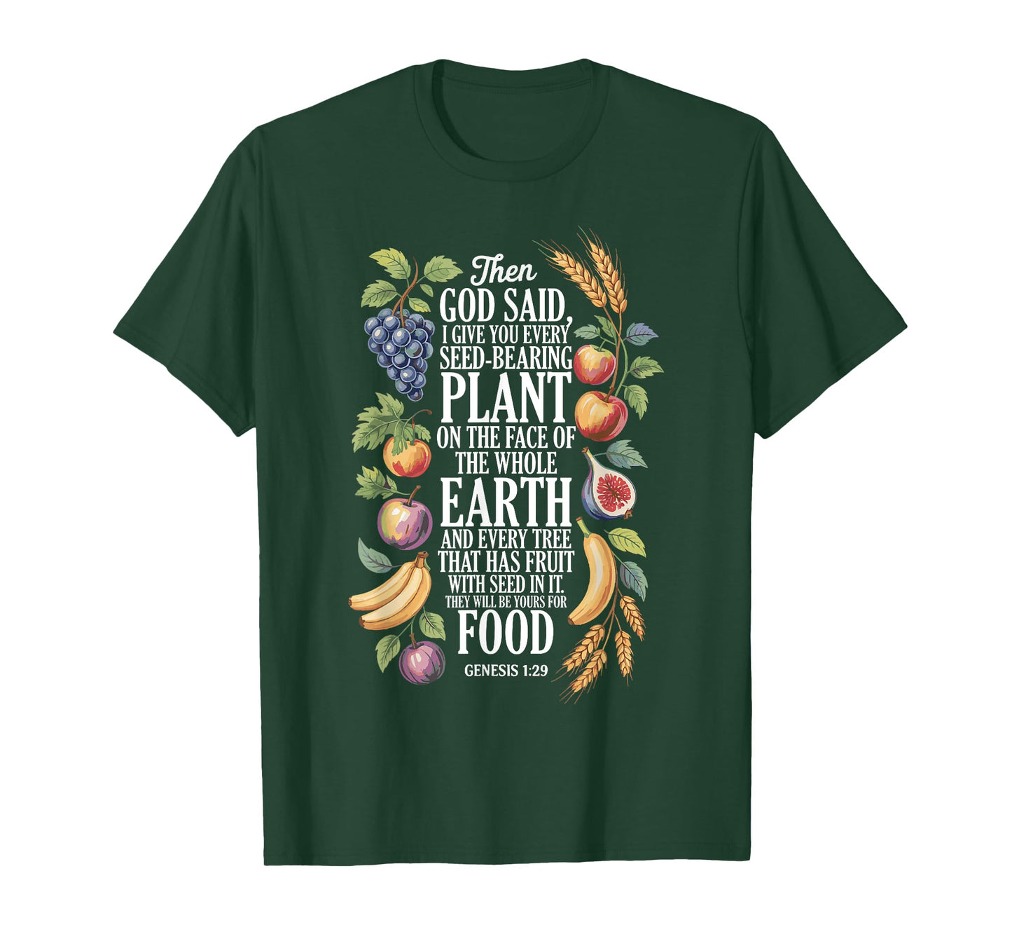 Genesis 1:29 Plant Based Diet Vegan Bible Verse T-Shirt