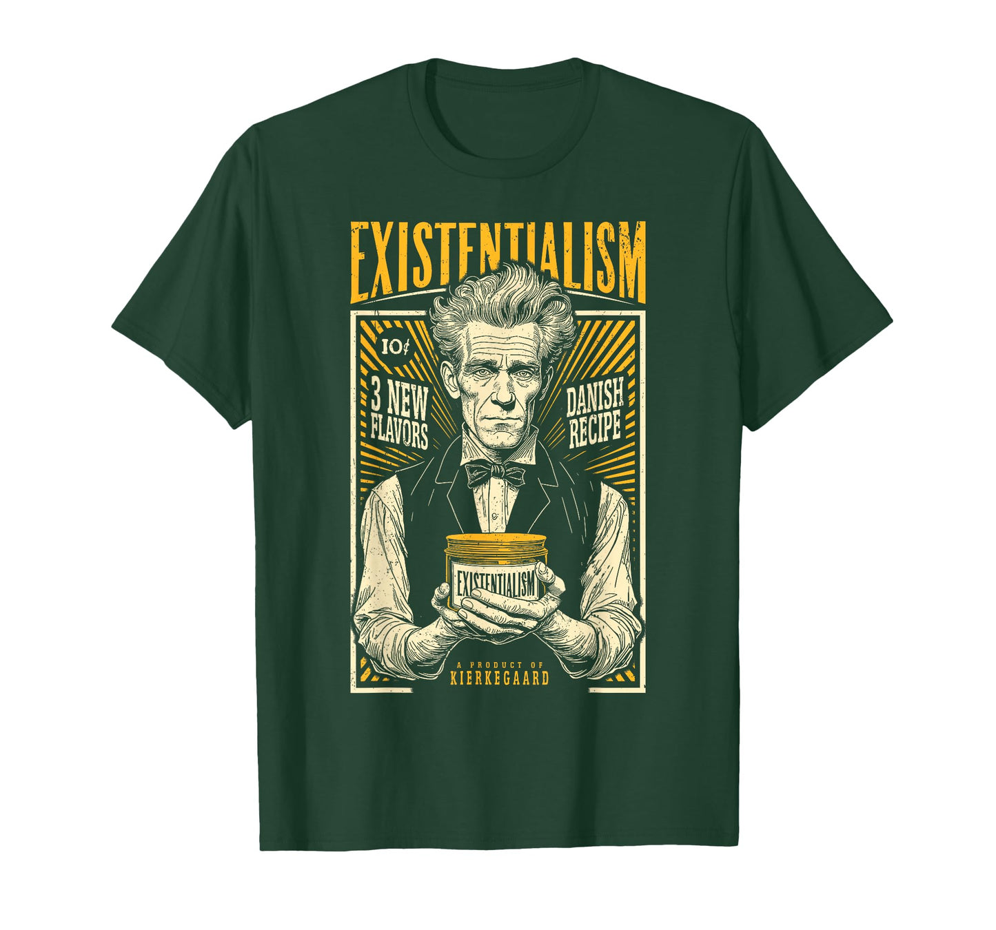 Existentialism Funny Philosophy Kierkegaard Vintage Ad T-Shirt