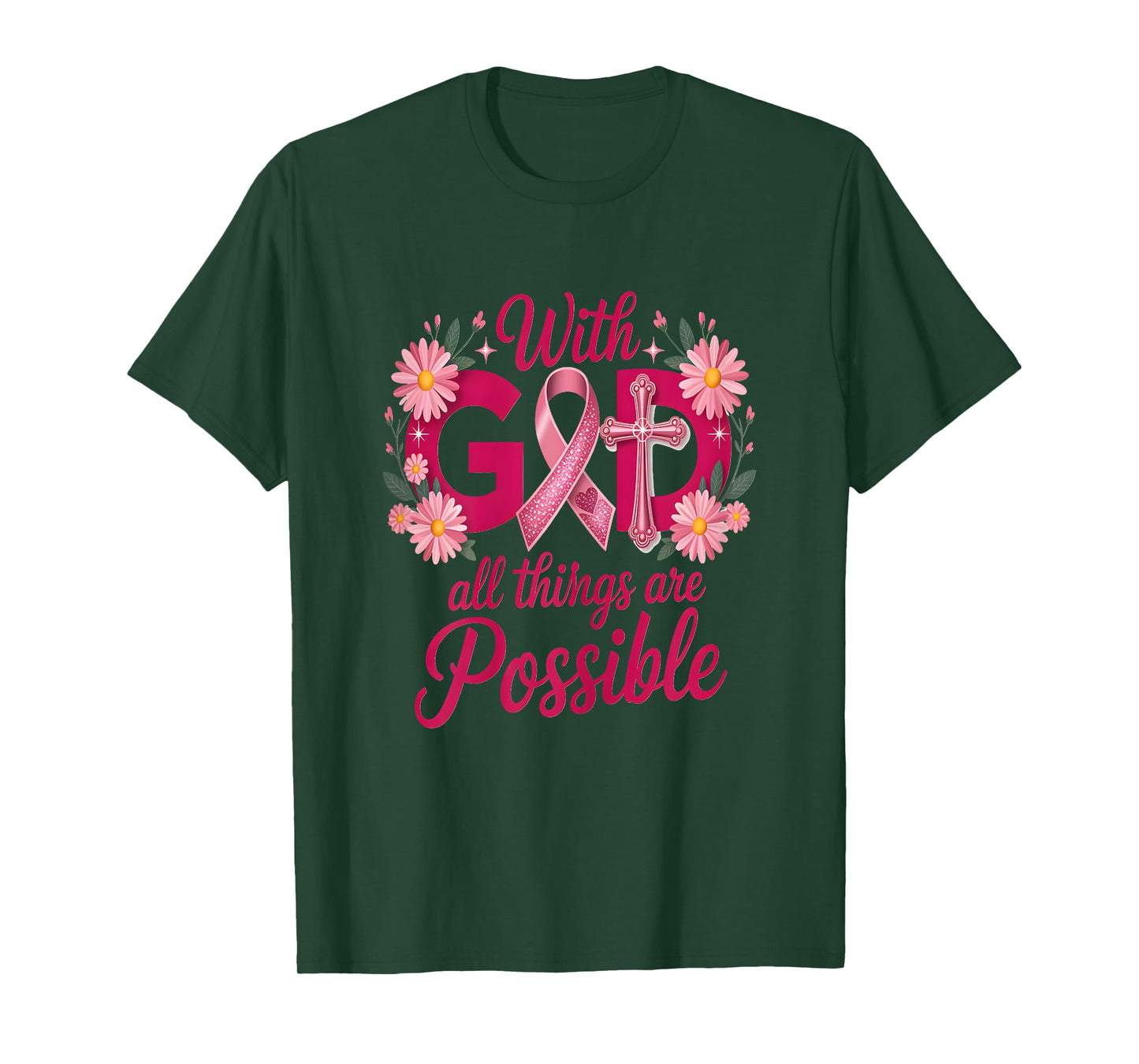 He Can Heal Cancer For With God Nothing Will Be Impossible T-Shirt