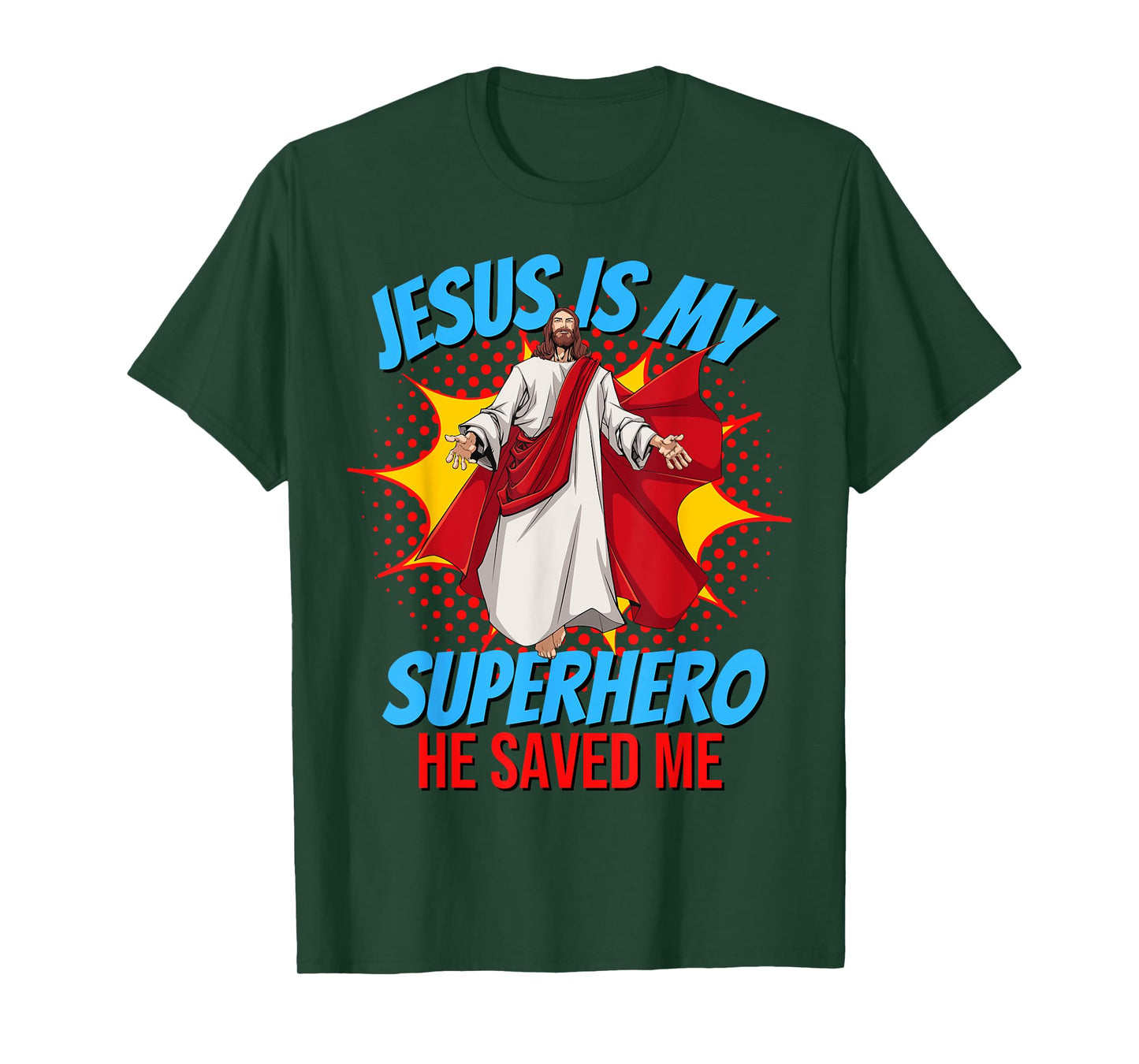 Jesus Is My Superhero Christian Faith God Savior Religious T-Shirt