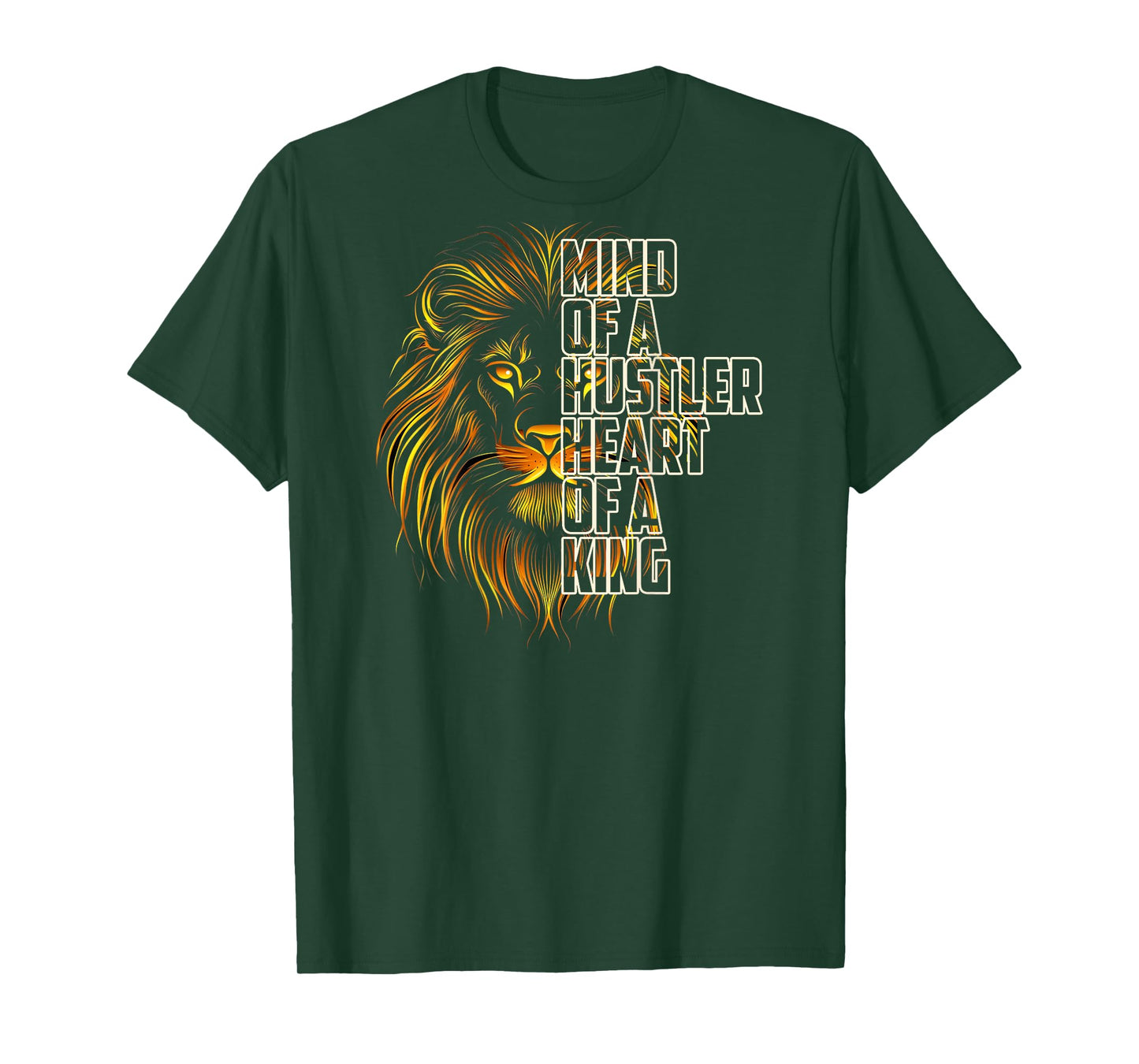 Lion's Mind -Lion's Heart - A King Child of God Art ON Back T-Shirt