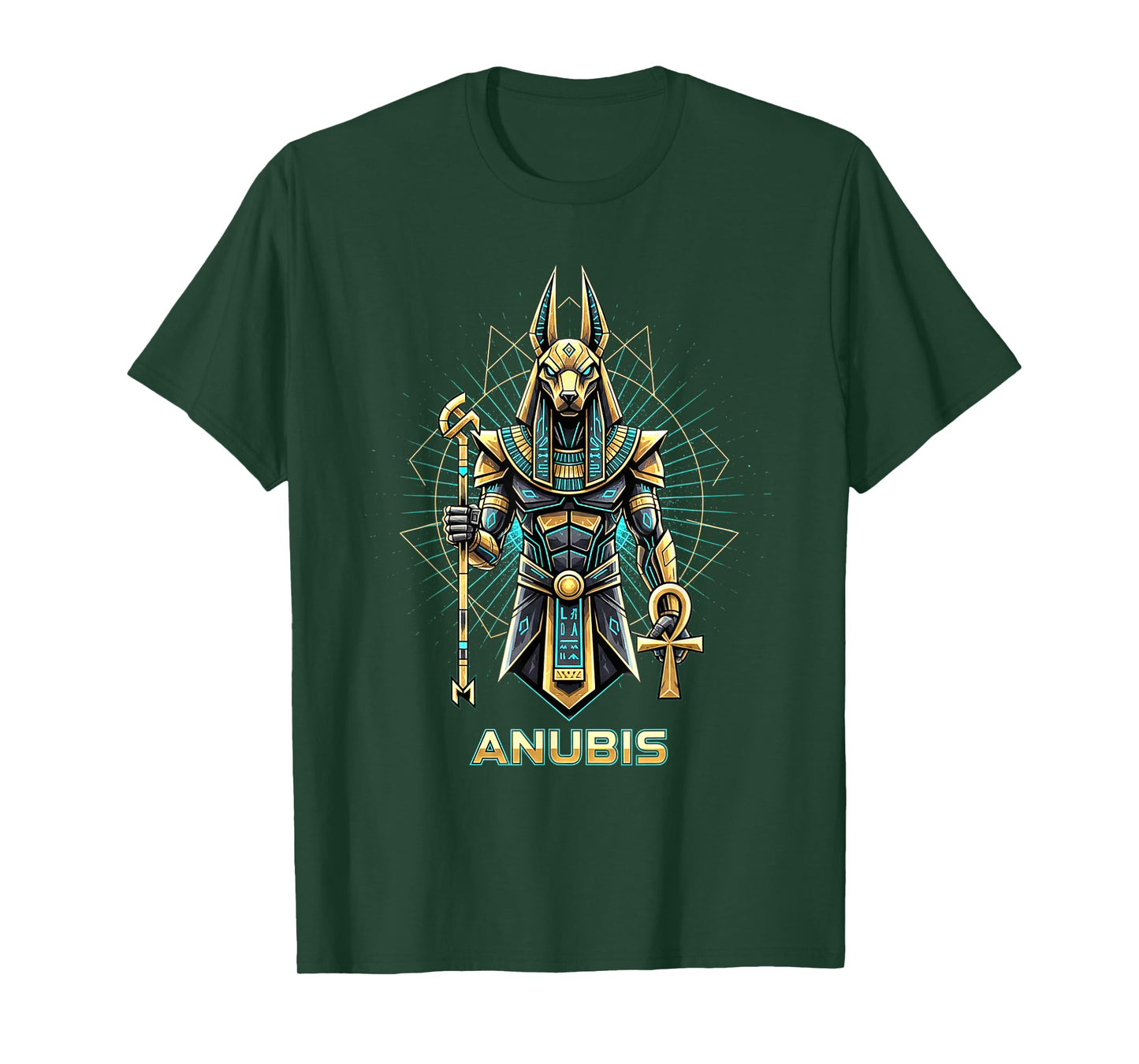 Anubis Pharaoh God King of Egypt Graphic Design T-Shirt
