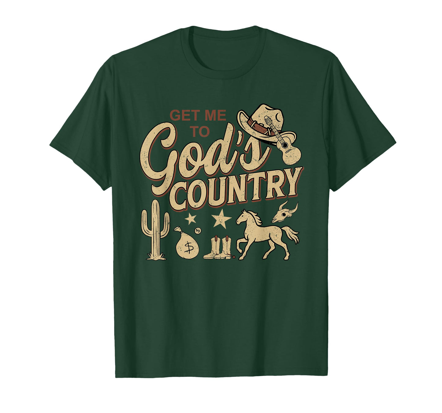 Vintage Get Me To God’s Country Funny Country Hat T-Shirt