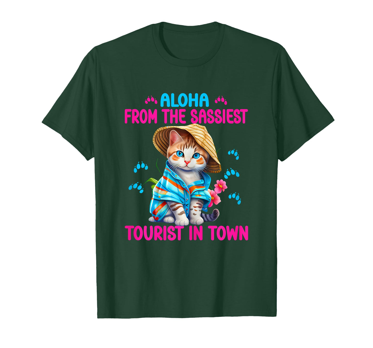Aloha from the sassiest tourist in town.Funny Summer cats T-Shirt
