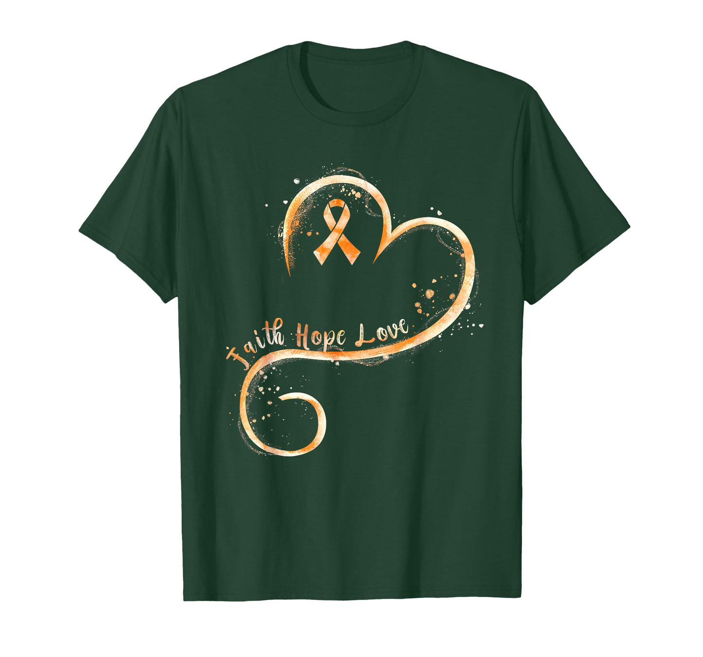 September Faith Hope Love Orange Ribbon Leukemia Awareness T-Shirt