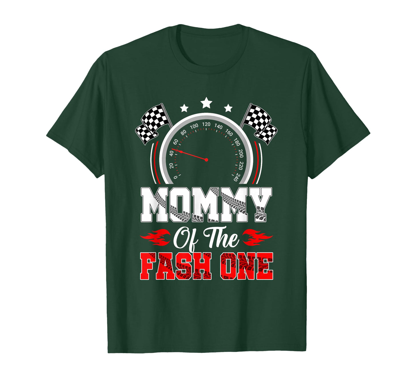 Mommy Of The Fast One 1St Birthday Racing Car Family T-Shirt