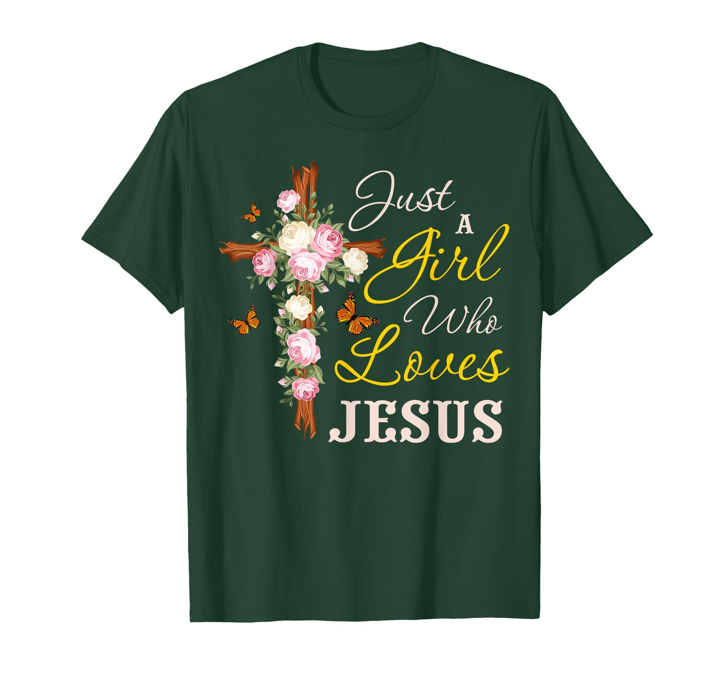 Just A Girl Who Loves Jesus Christian Faith Christian Womens T-Shirt
