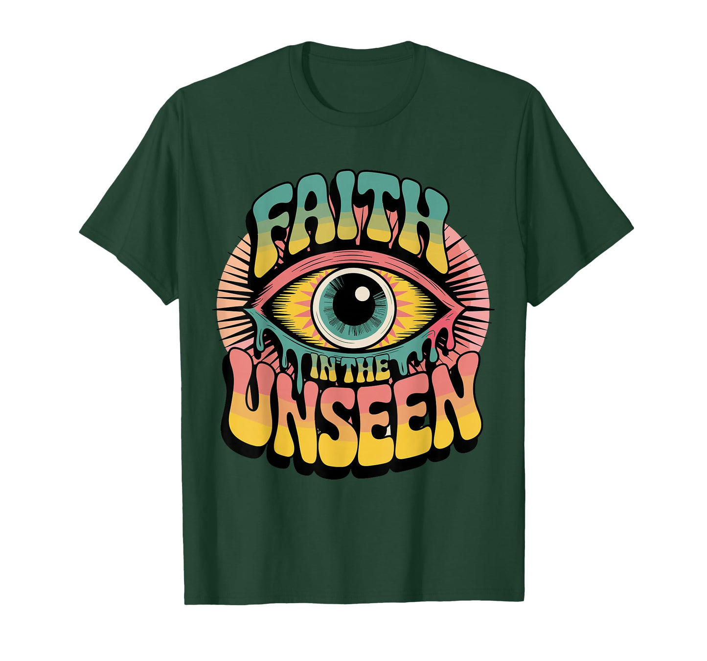 Faith in The Unseen Retro Psychedelic T-Shirt