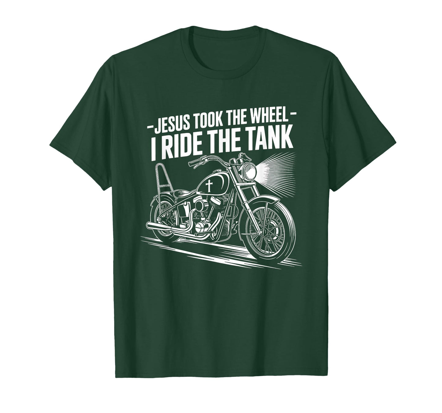 Jesus Took The Wheel I Ride The Tank Christian Biker T-Shirt