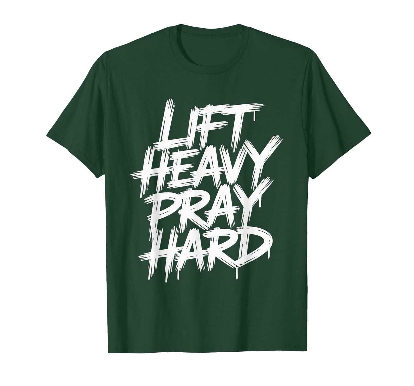 Lift Heavy Pray Hard Tshirt Gym Christian Gift Jesus Faith T-Shirt