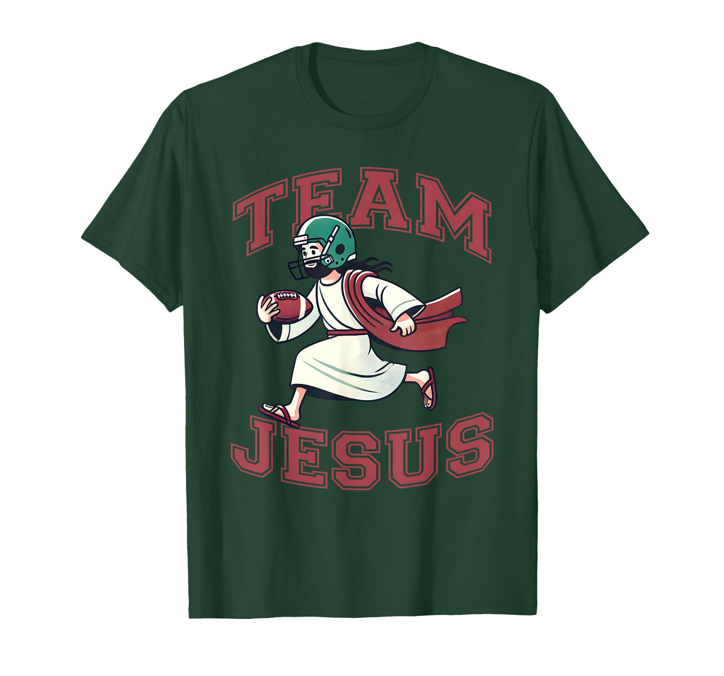 Team Jesus Football Lover Tee Christian Faith Bible Merch T-Shirt