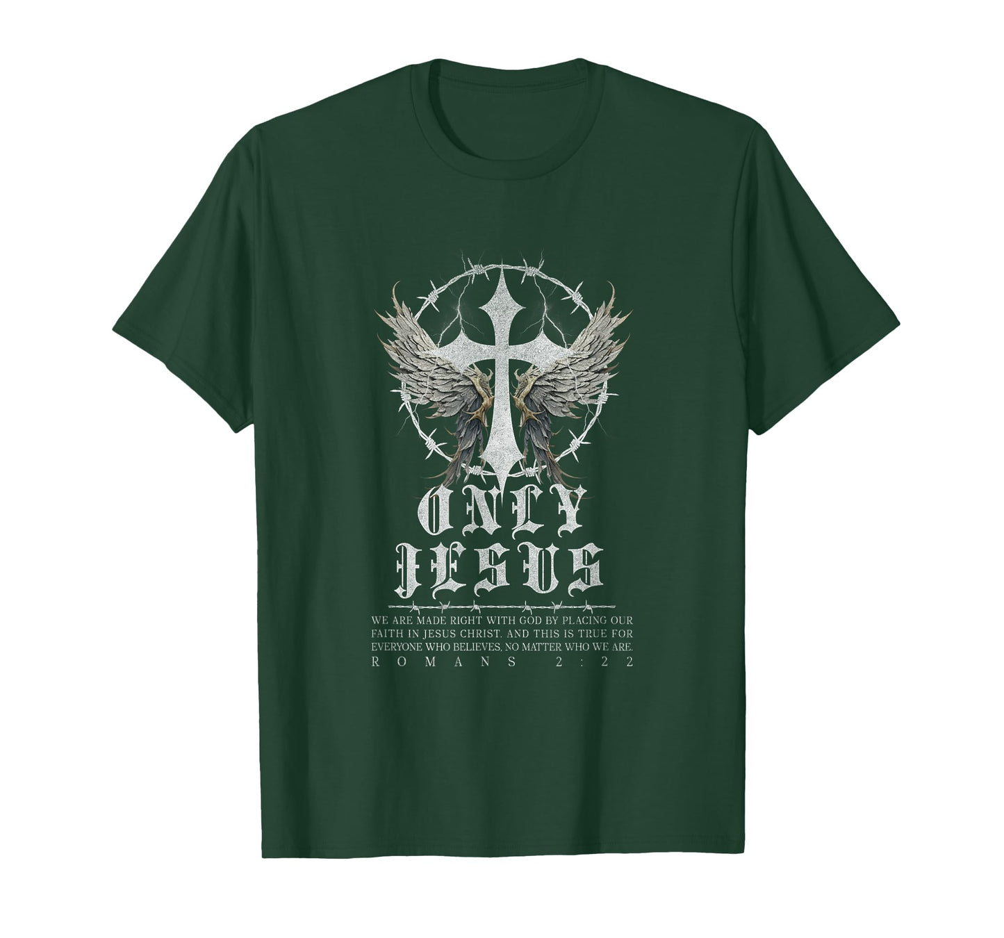 Jesus Cross Punk Gothic Y2K Nu Goth Faith Bible Verse T-Shirt