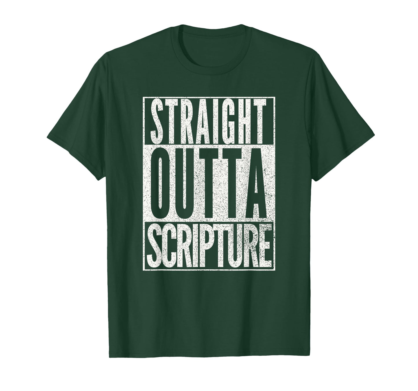 STRAIGHT OUTTA SCRIPTURE EASTER NOVELTY BIBLE WORD T Shirt T-Shirt