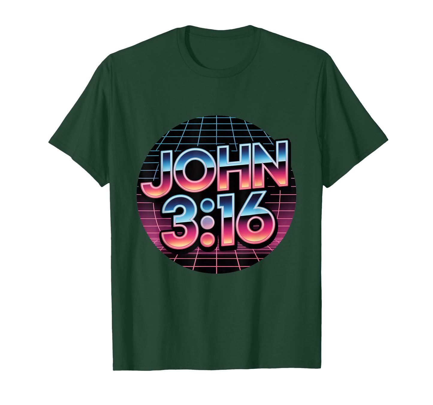 John 3:16 80s Retro Christian Faith Design T-Shirt