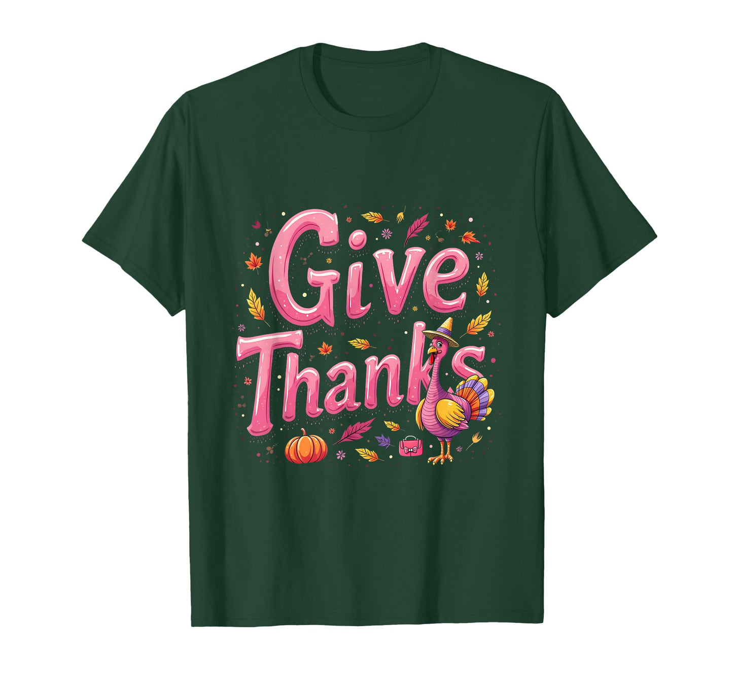 Thankful Turkey Give Thanks Grandma Mama Mom Denim T-Shirt