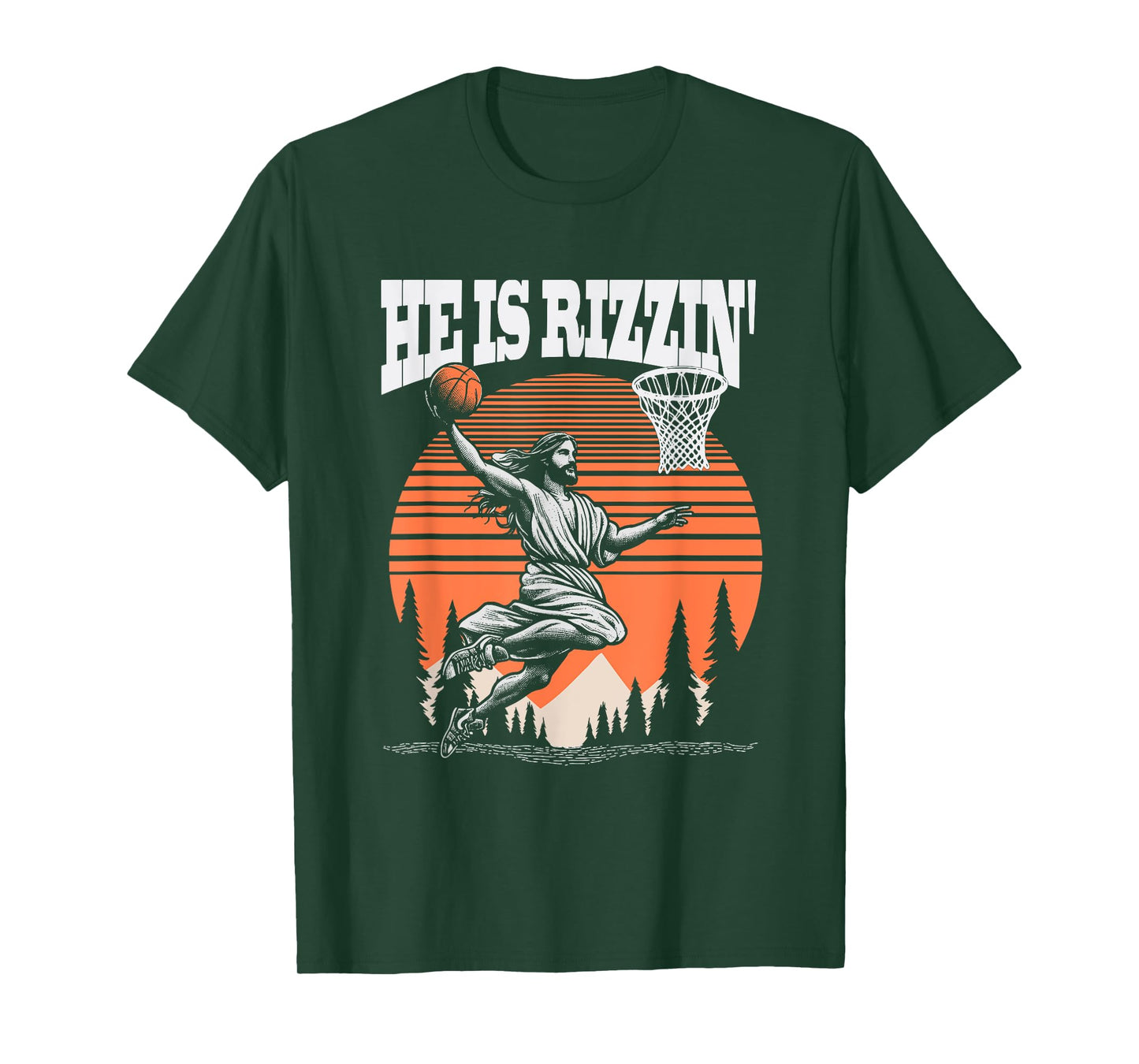 He Is Funny Rizzin Basketball T-Shirt