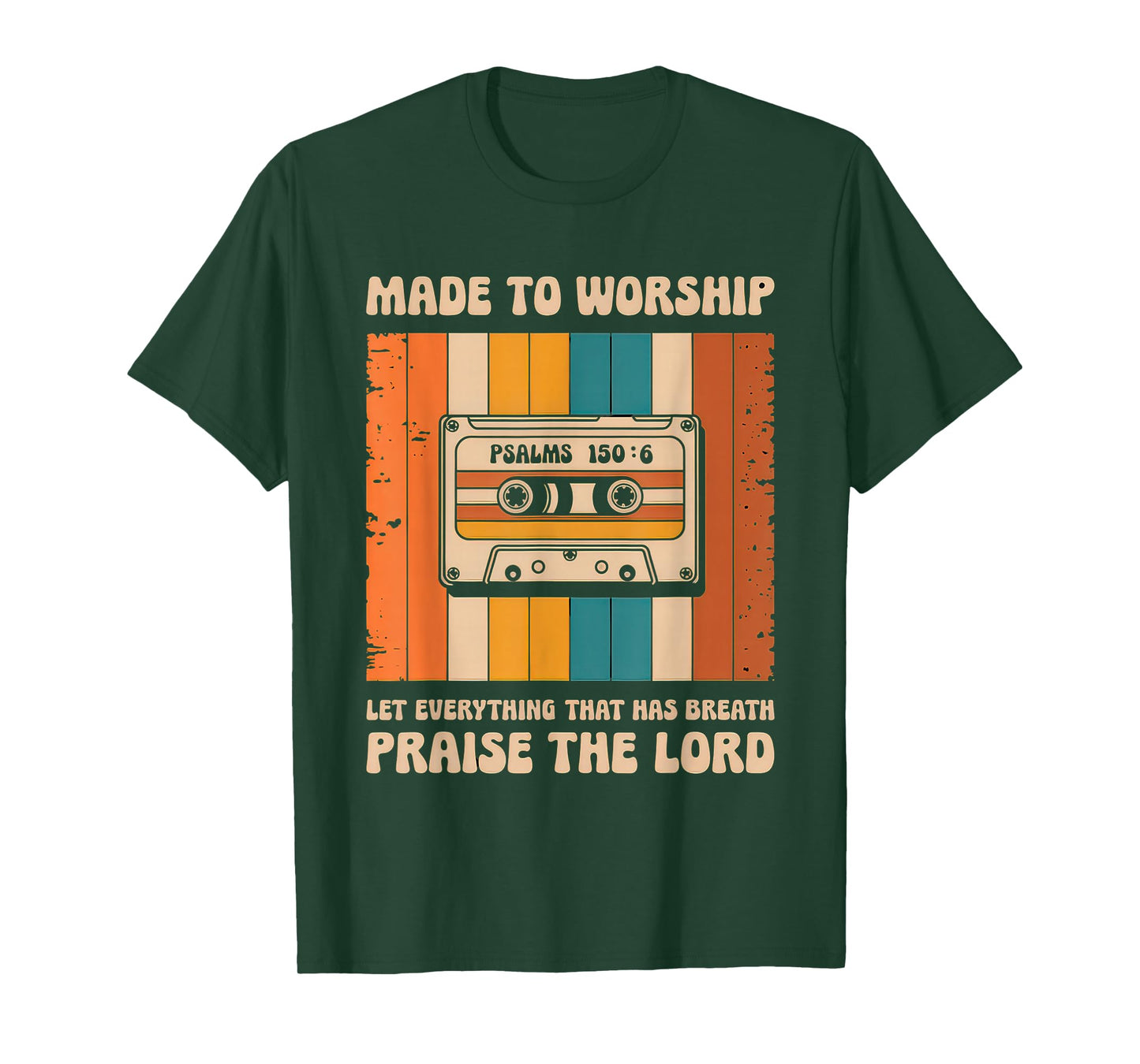 Worship Tshirt Christian Music Retro Cassette Psalms 150:6 T-Shirt