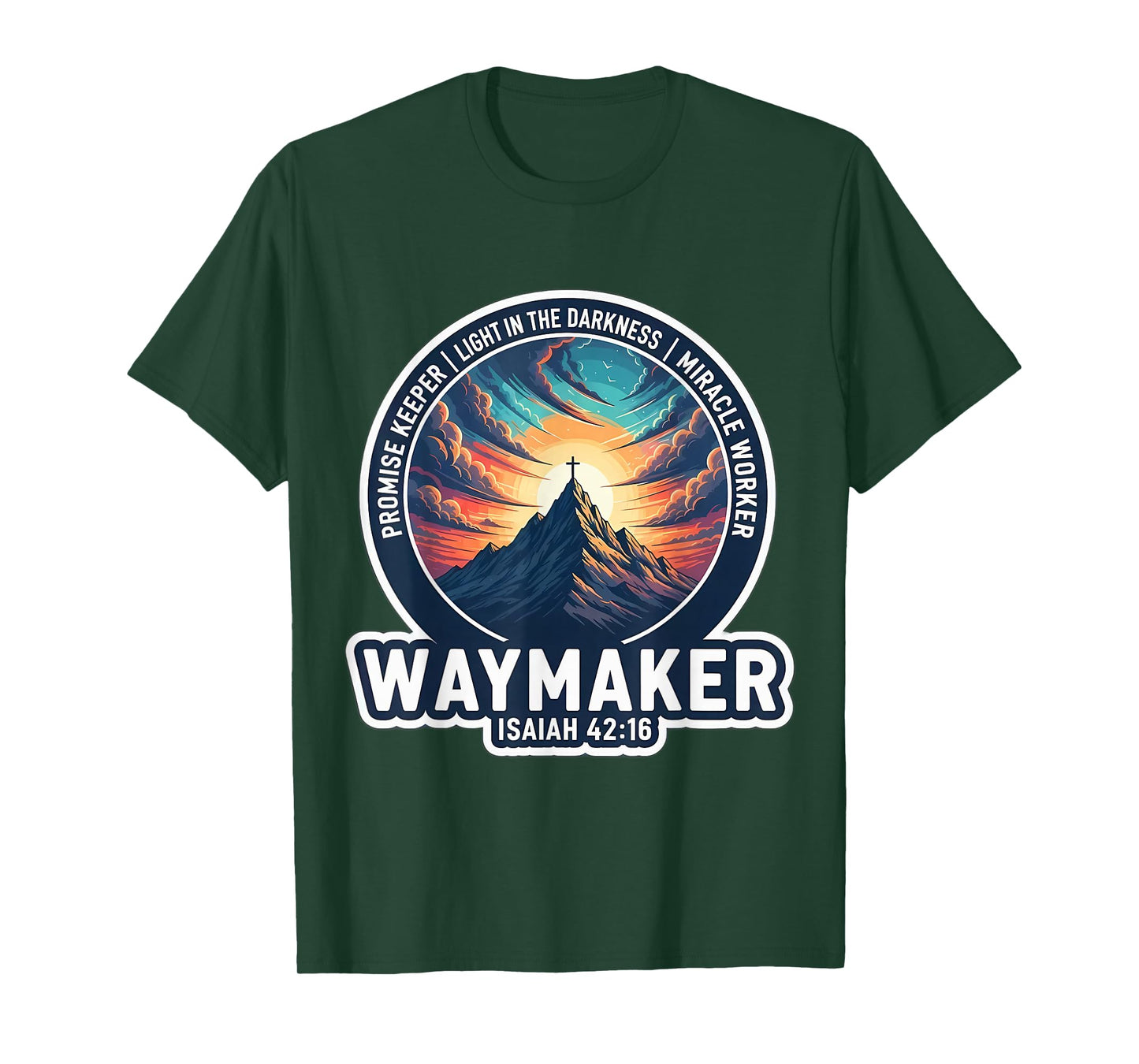 Christian Waymaker Promise Keeper Miracle Worker Bible Verse T-Shirt