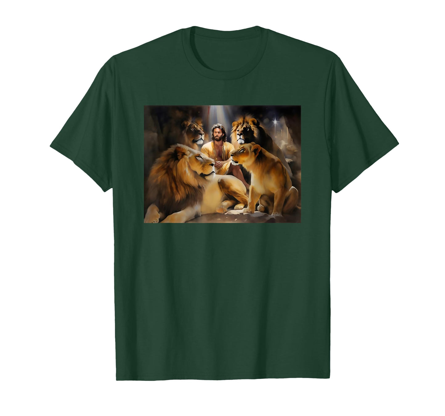 Daniel In The Lions Den Jesus And Lion Christian Bible T-Shirt