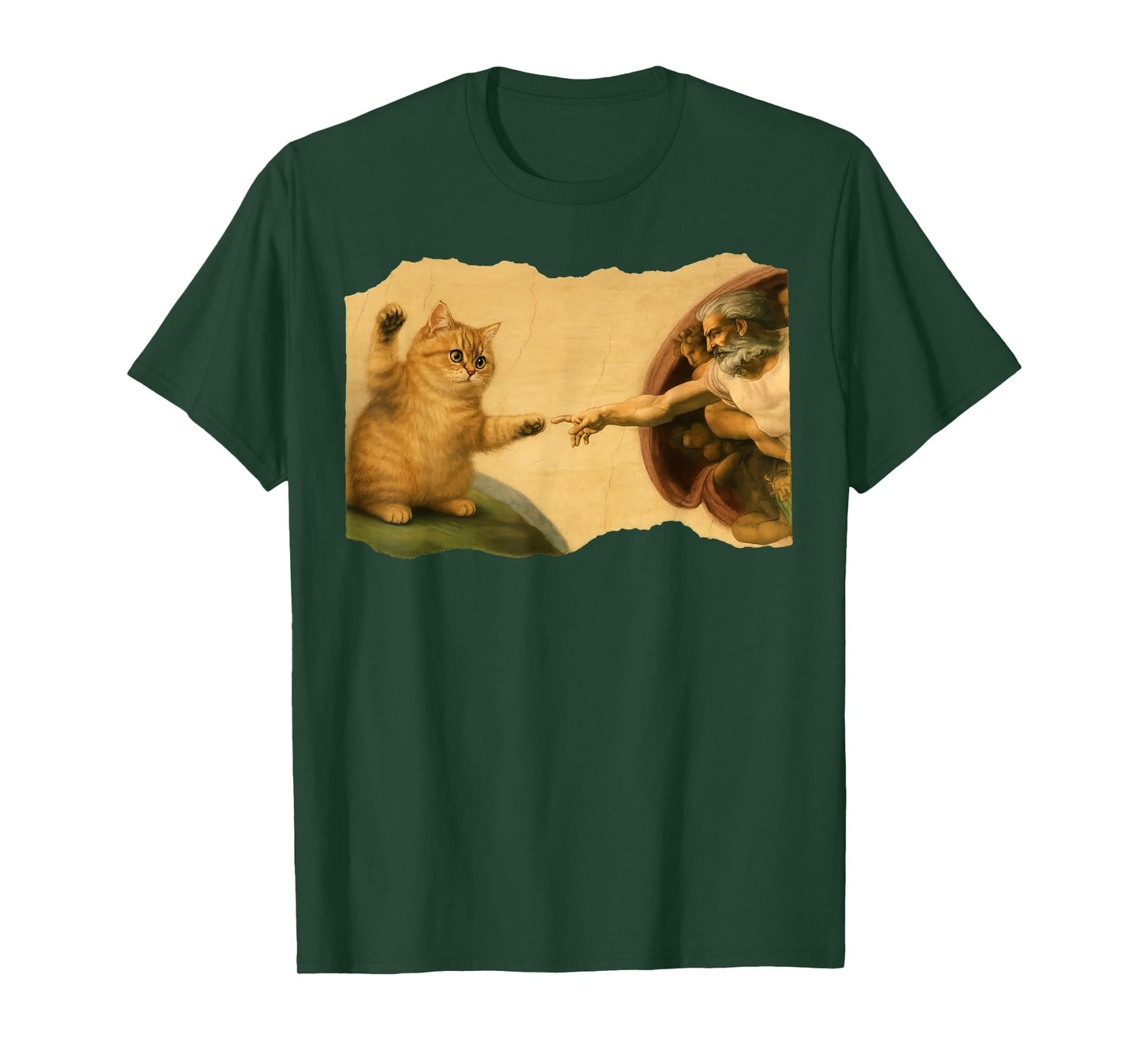 Funny Cat Swatting God's Hand Parody Cat The Divine Swipe T-Shirt