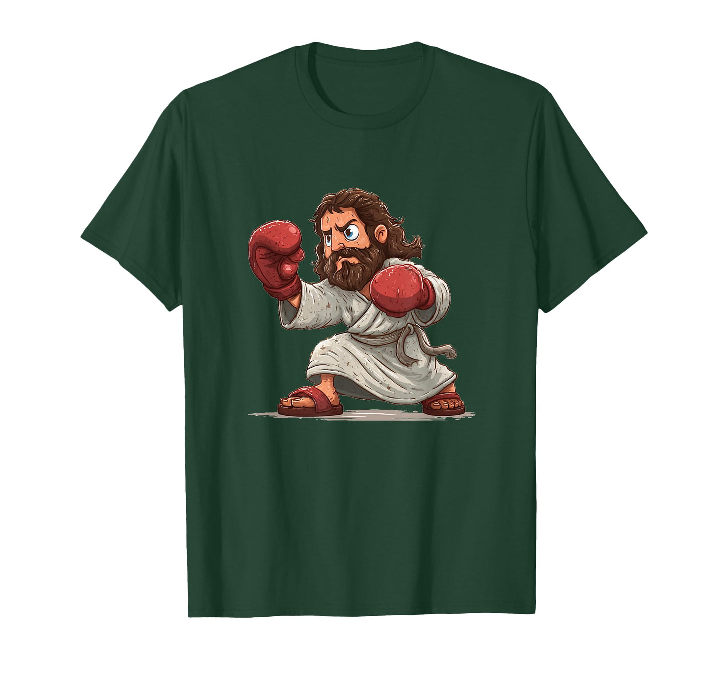 Fighting Jesus Christ Costume for Sport Gloves Lovers T-Shirt