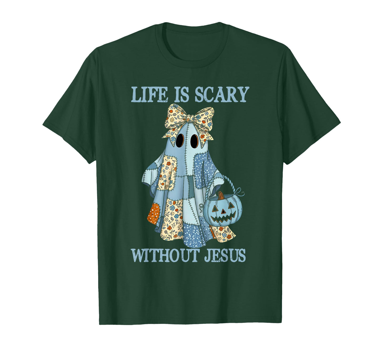Spooky Life is Scary Without Jesus Christian Halloween T-Shirt