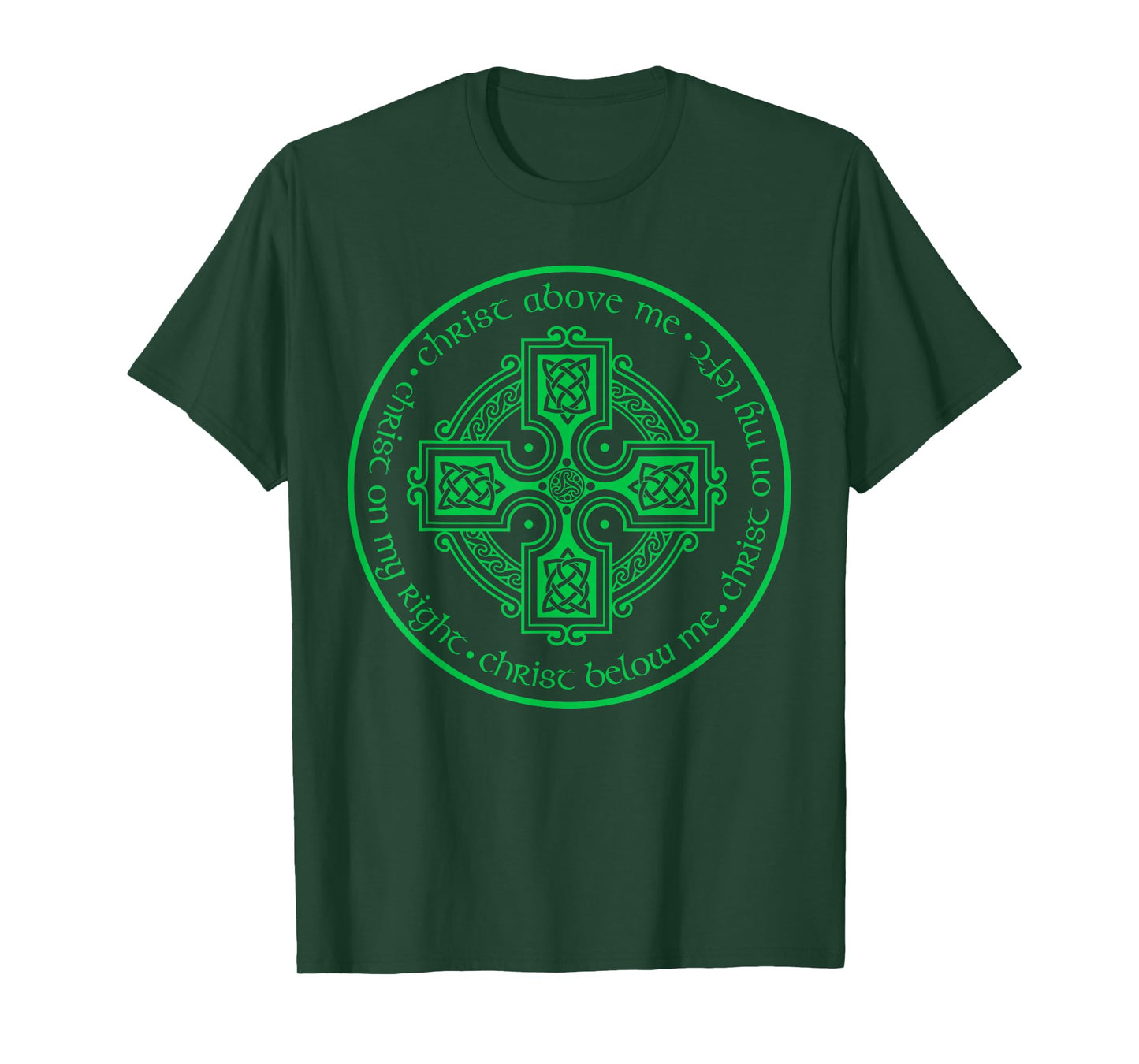 St. Patrick's Breastplate Lorica Prayer Catholic Irish Cross T-Shirt