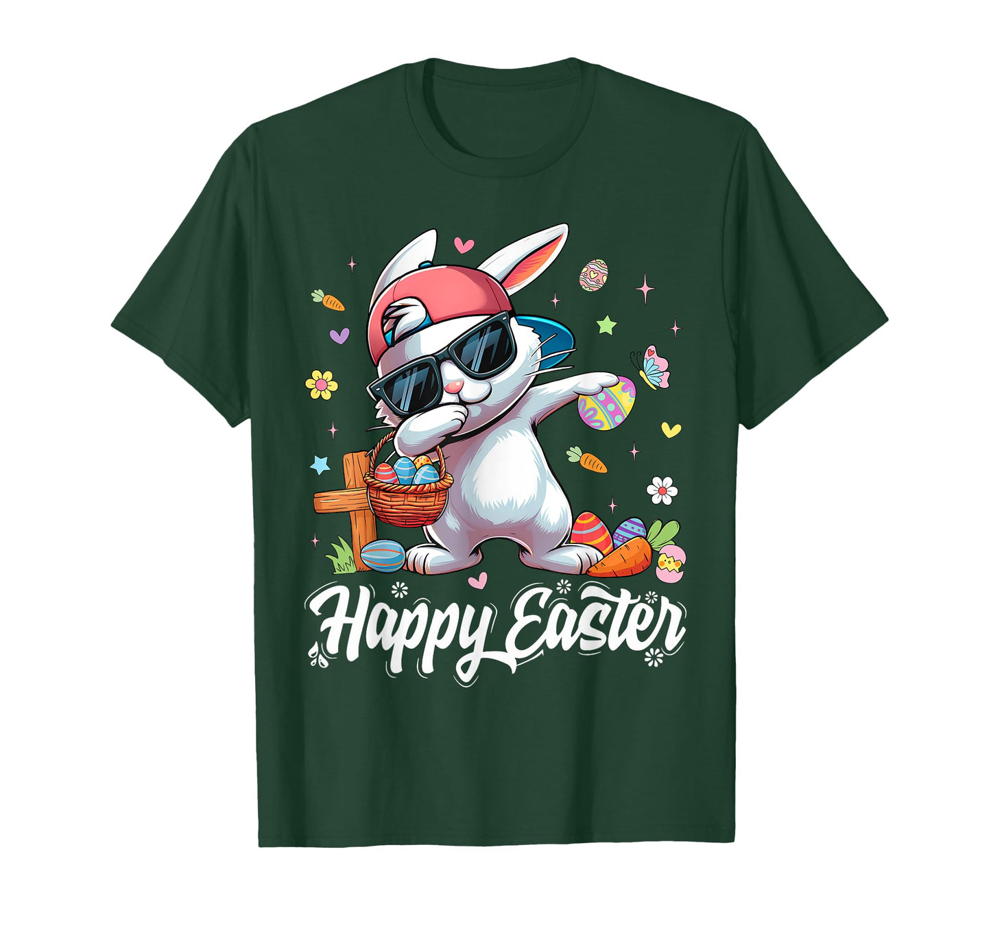 Happy Easter Funny Dabbing Bunny Rabbit Easter Day Girl Kids T-Shirt