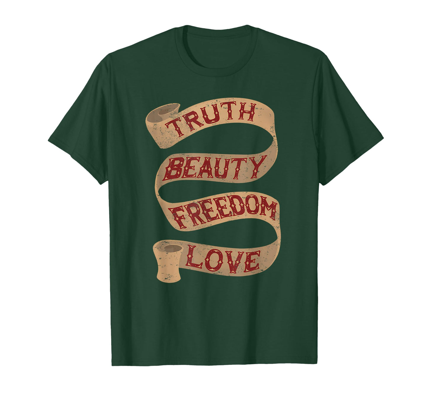Truth Vintage Freedom Beauty Truth Love Jesus Christian Tee T-Shirt