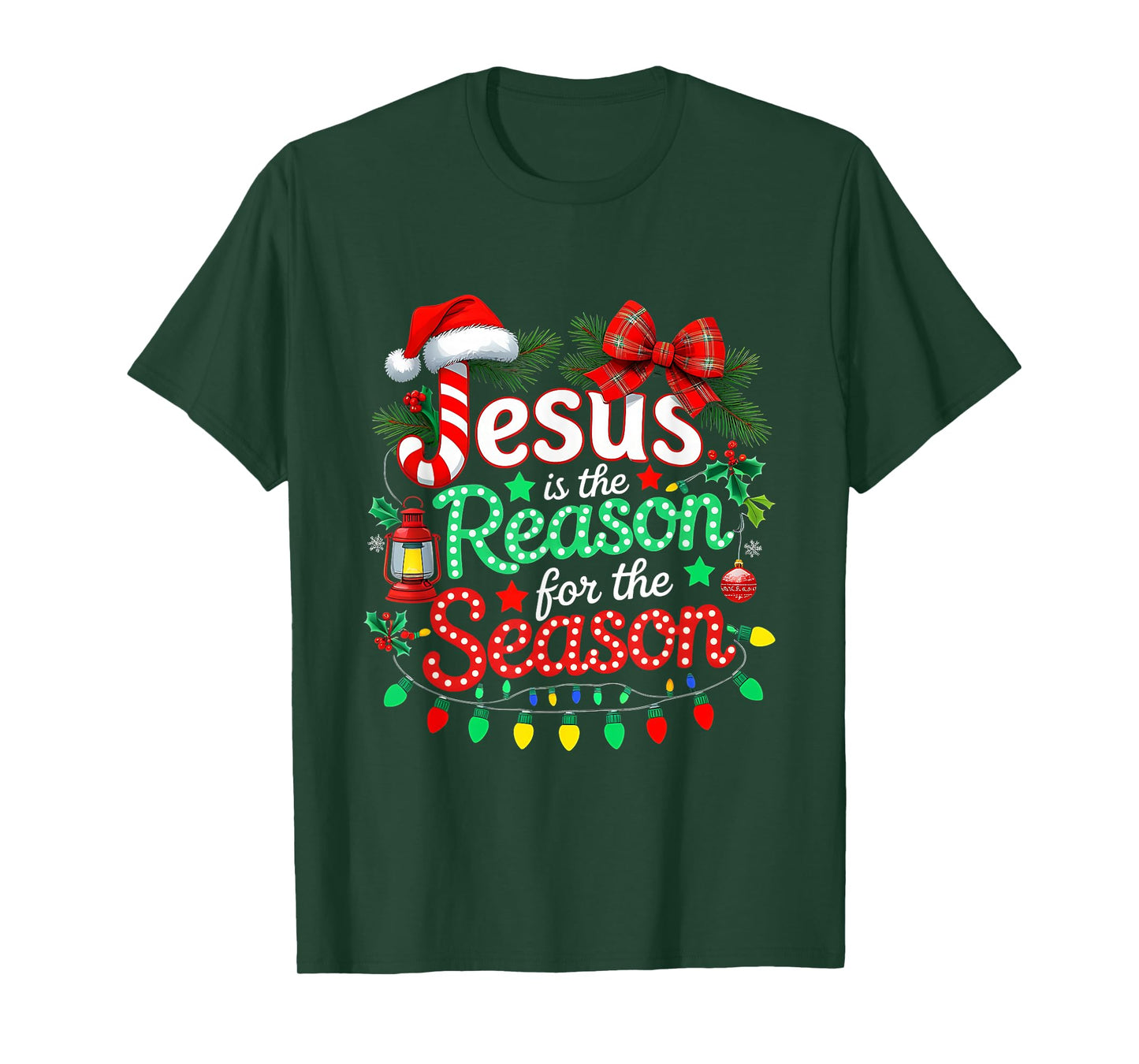 Xmas Christian Christmas Jesus is The Reason for Season T-Shirt